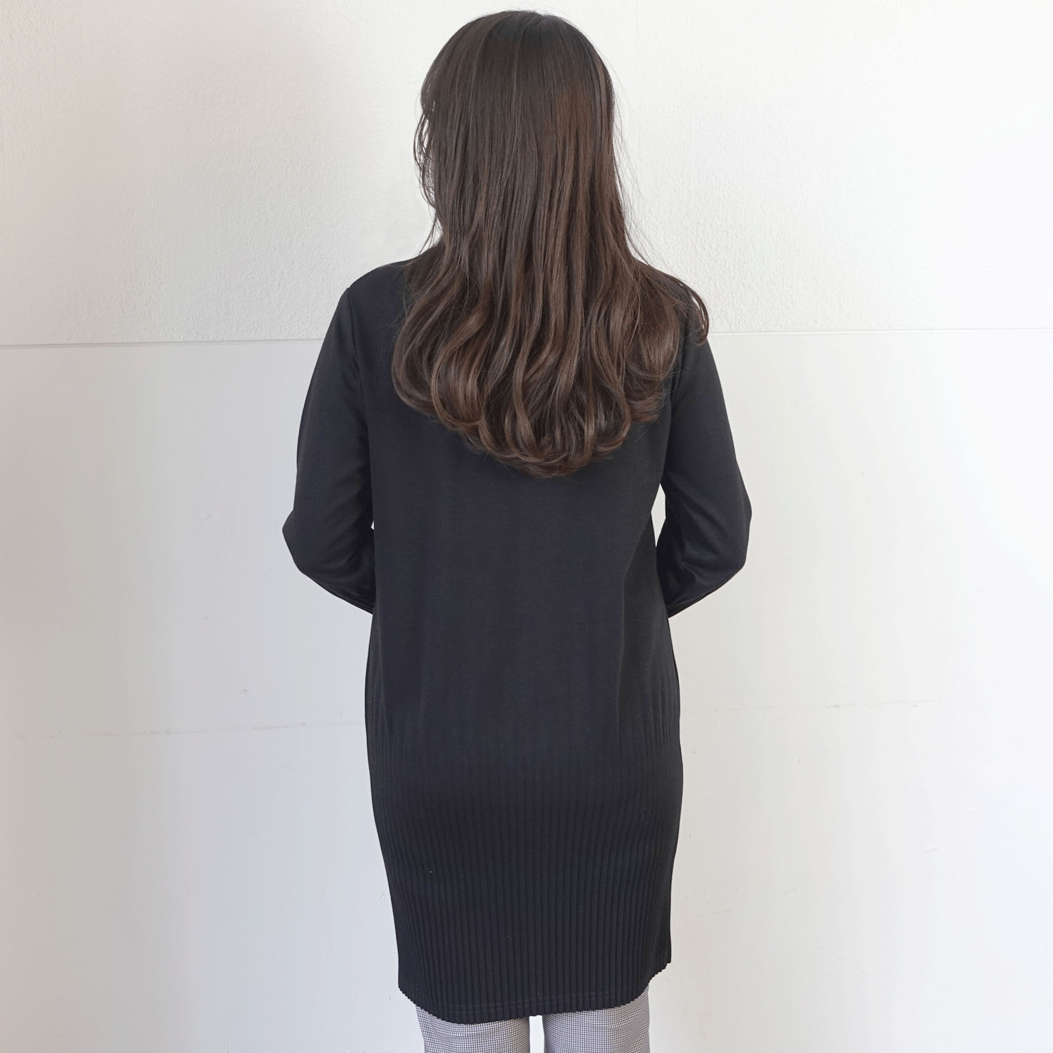 裾プリーツボトルネックチュニック - 画像6