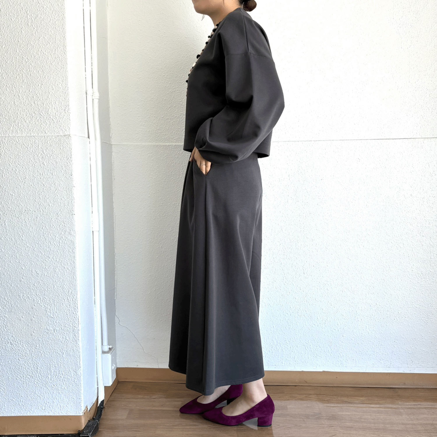 総ゴムフレアーパンツ - 画像4