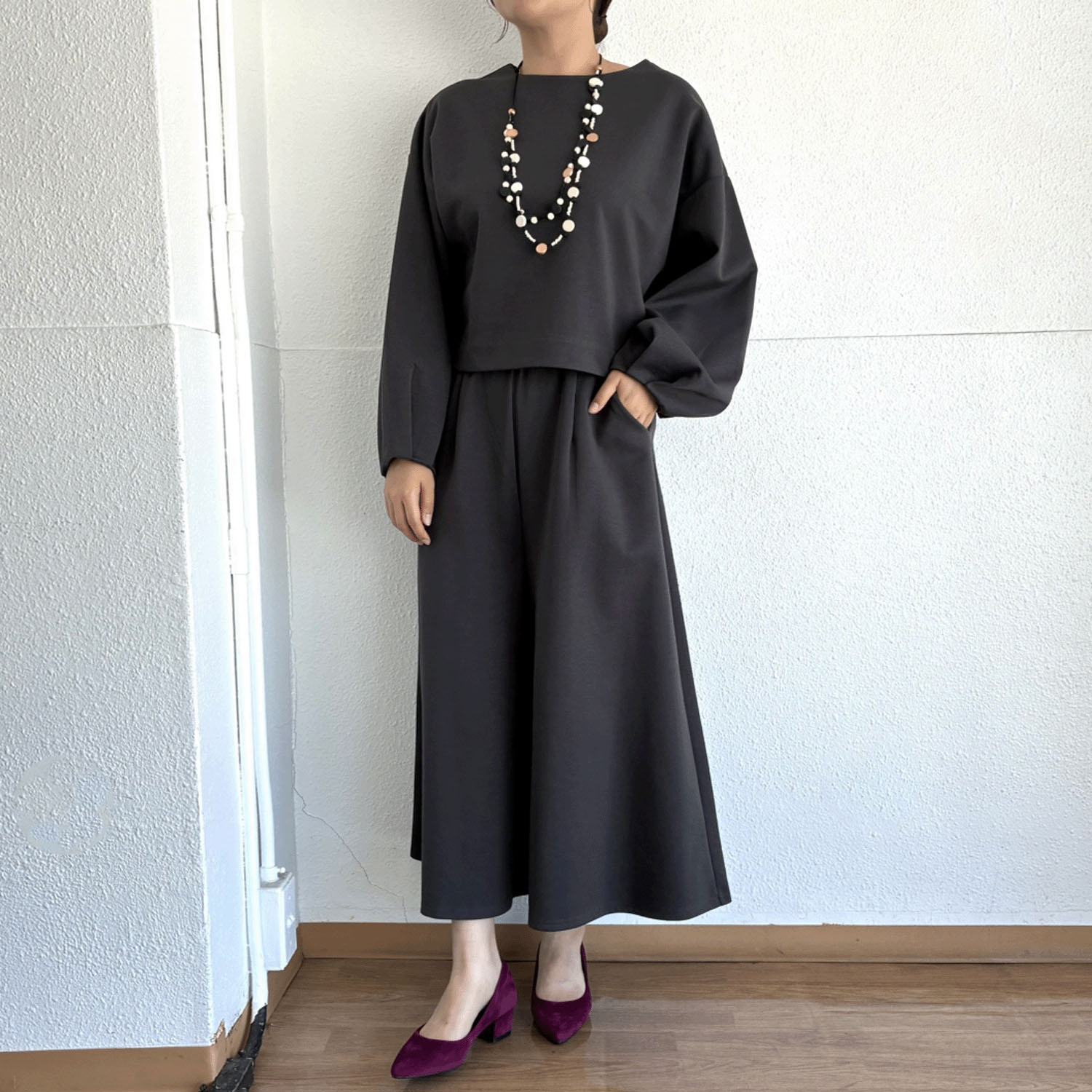 総ゴムフレアーパンツ - 画像5