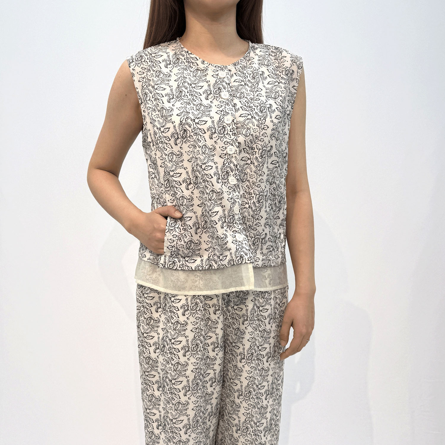 線プリントベスト - 画像4