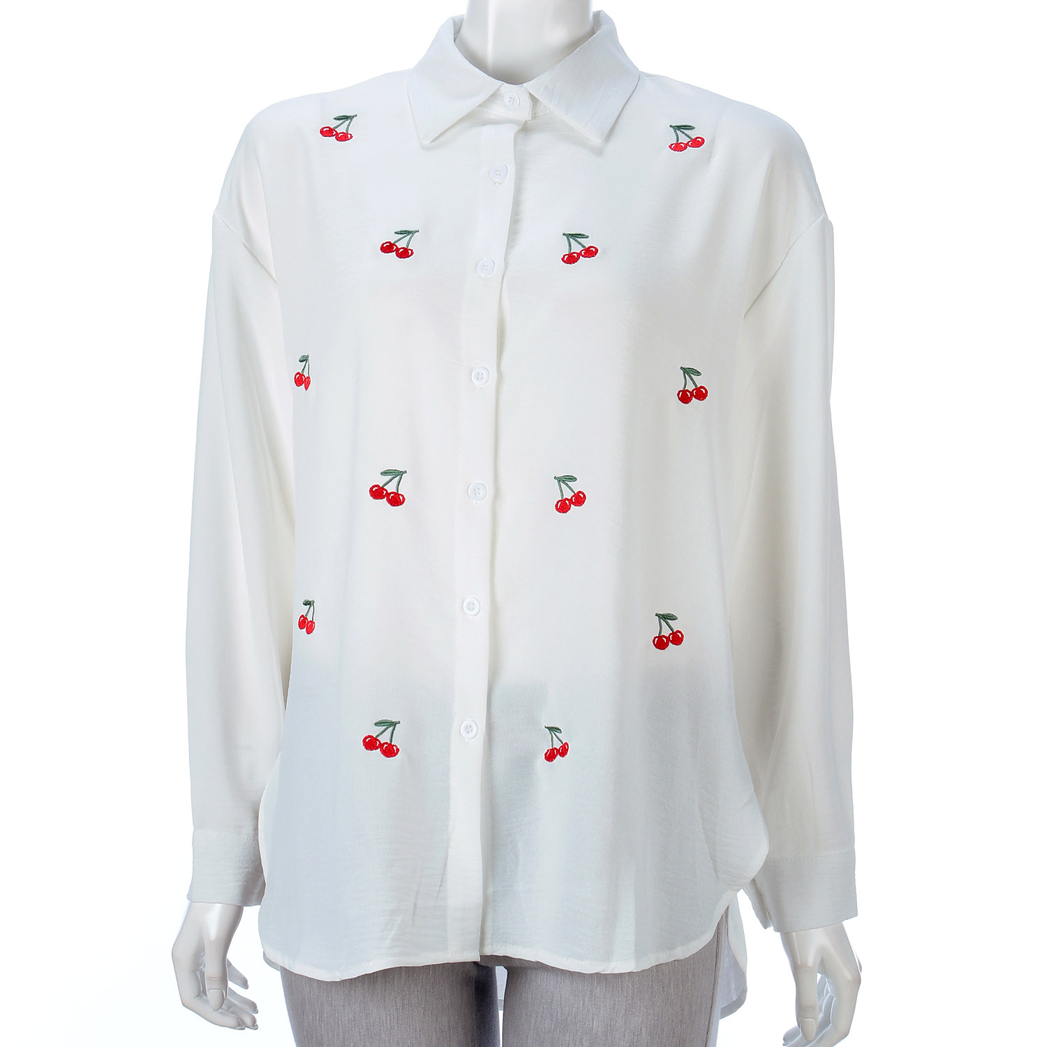 さくらんぼ刺繍長袖