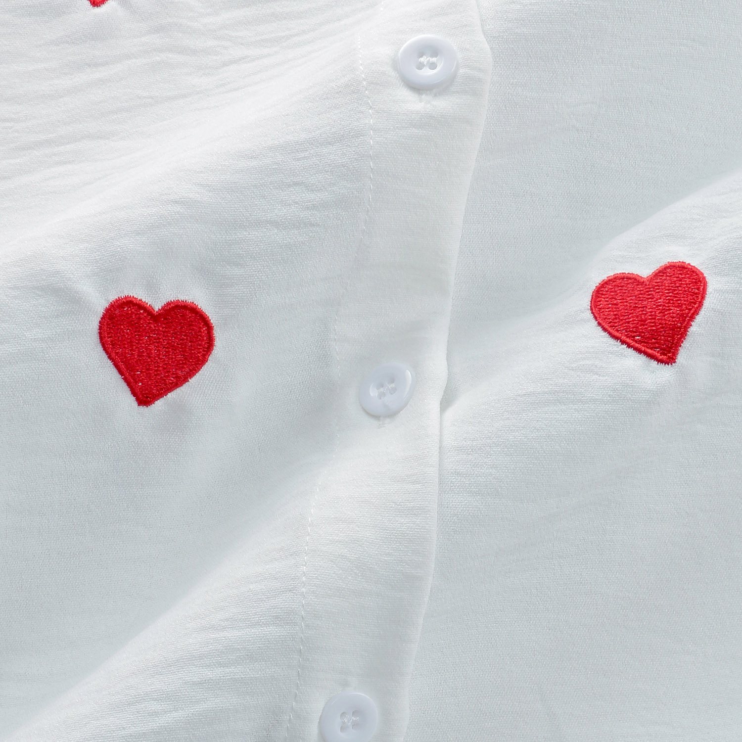 ハート刺繍長袖ブラウス - 画像4