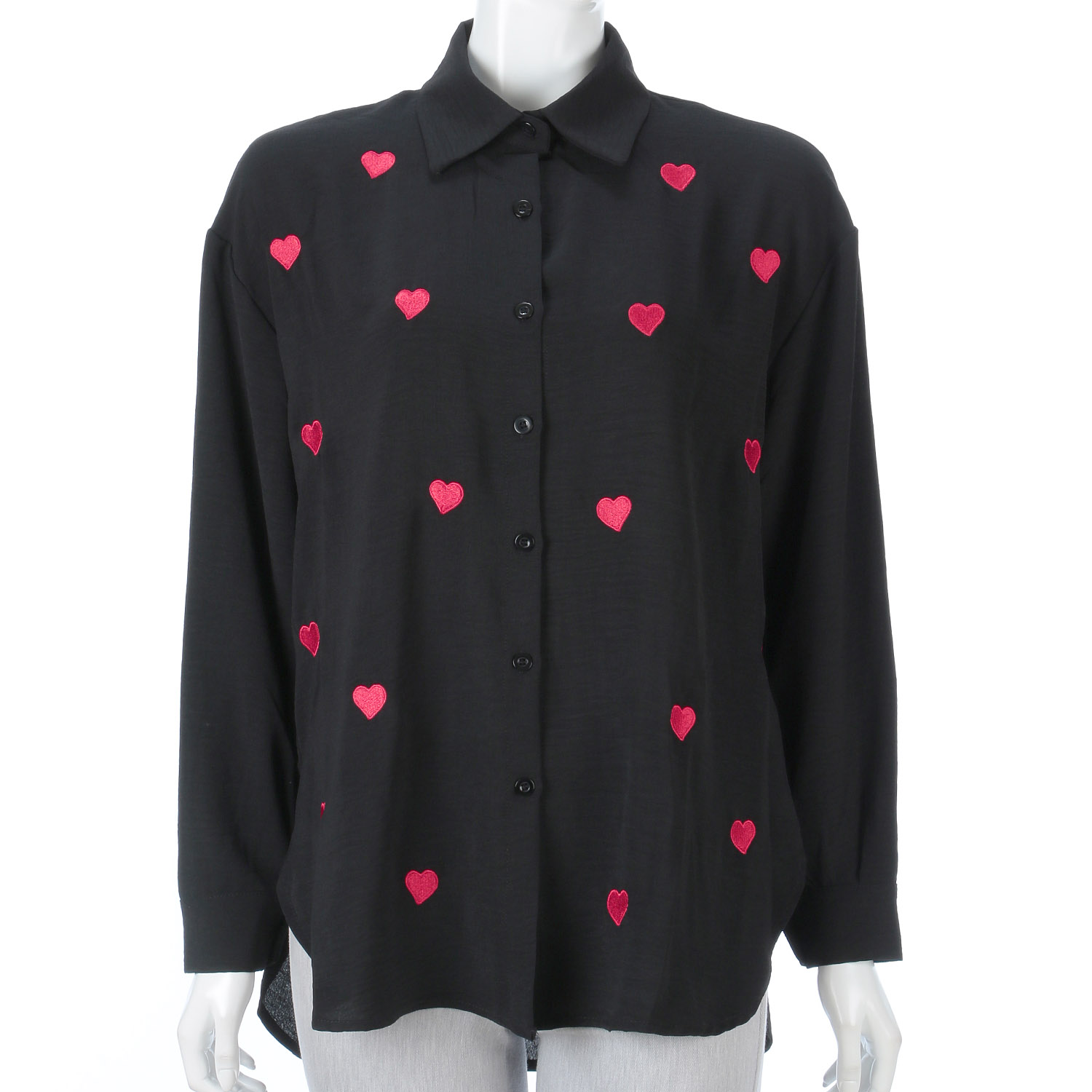 ハート刺繍長袖ブラウス - 画像5