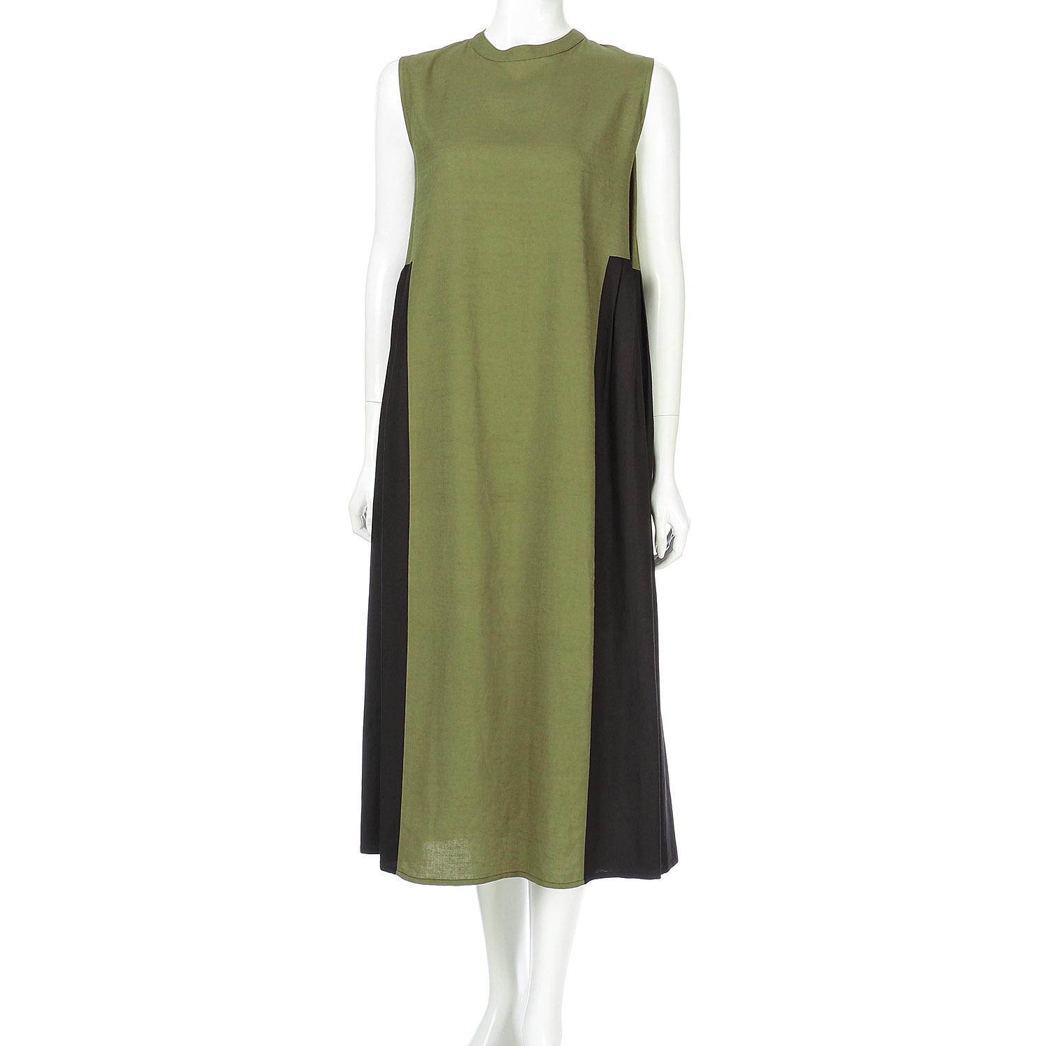 ADESSO L’ORA サイドタックバイカラーワンピース