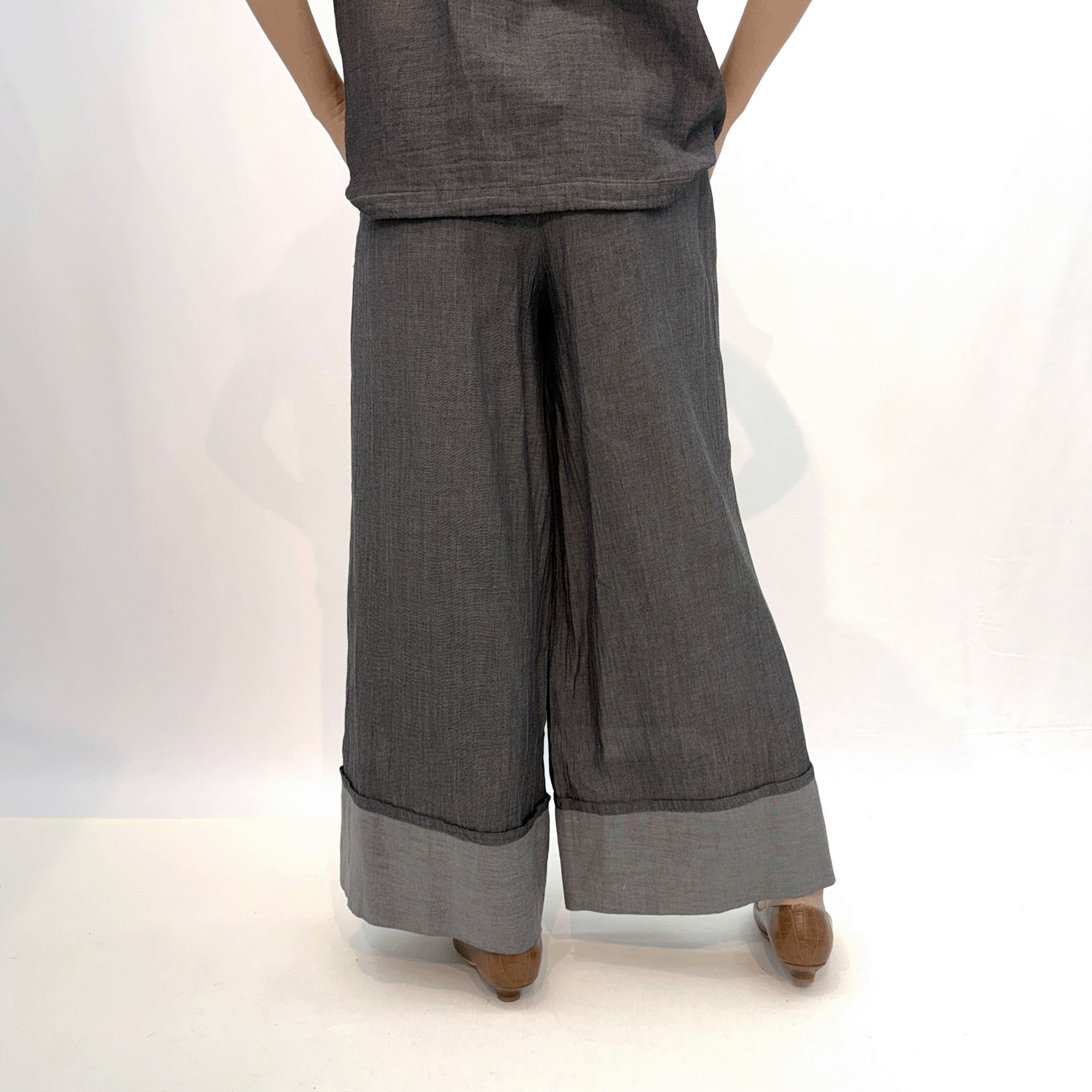 折り返しワイドパンツ - 画像4