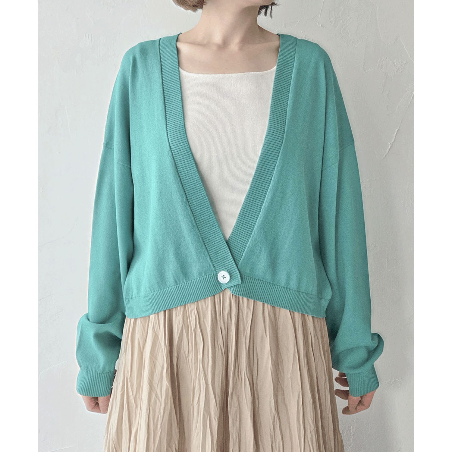 epidemique ワンボタンニットカーディガン