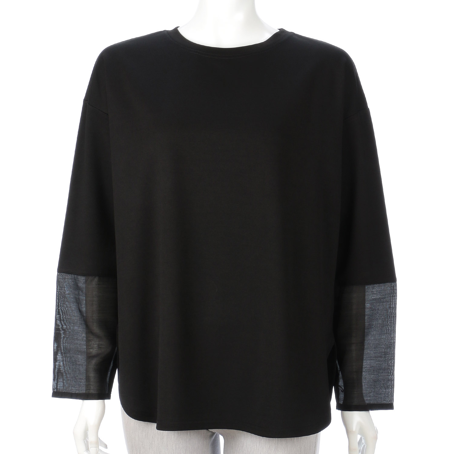 袖シアー切替プルオーバー - 画像3