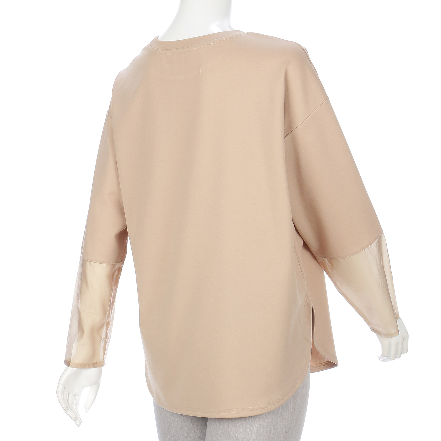 袖シアー切替プルオーバー - 画像6