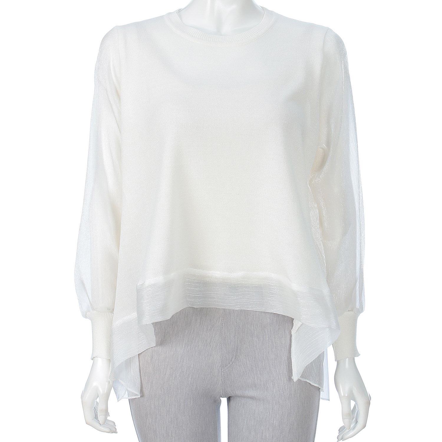 ラメ布帛ニットプルオーバー - 画像4