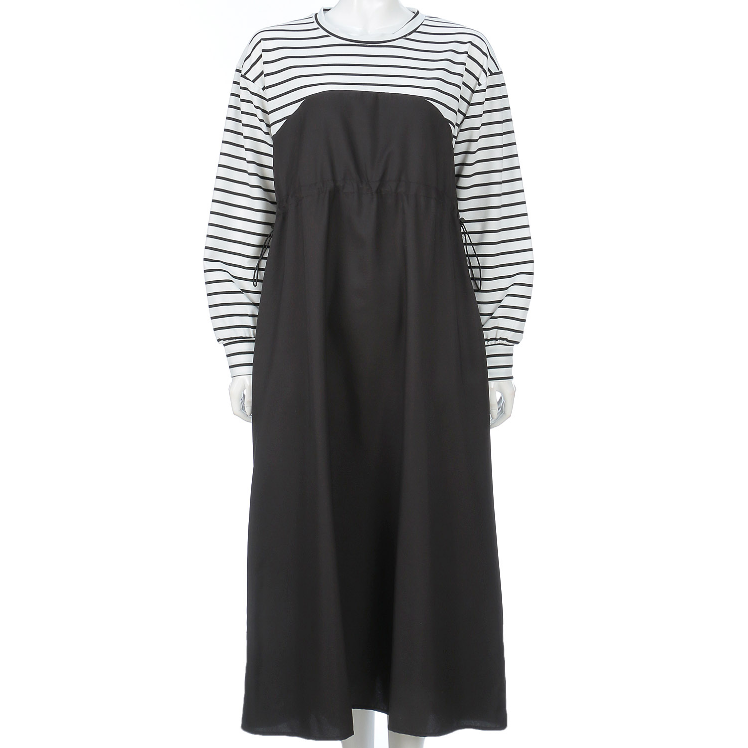 カットソー切替ワンピース - 画像1