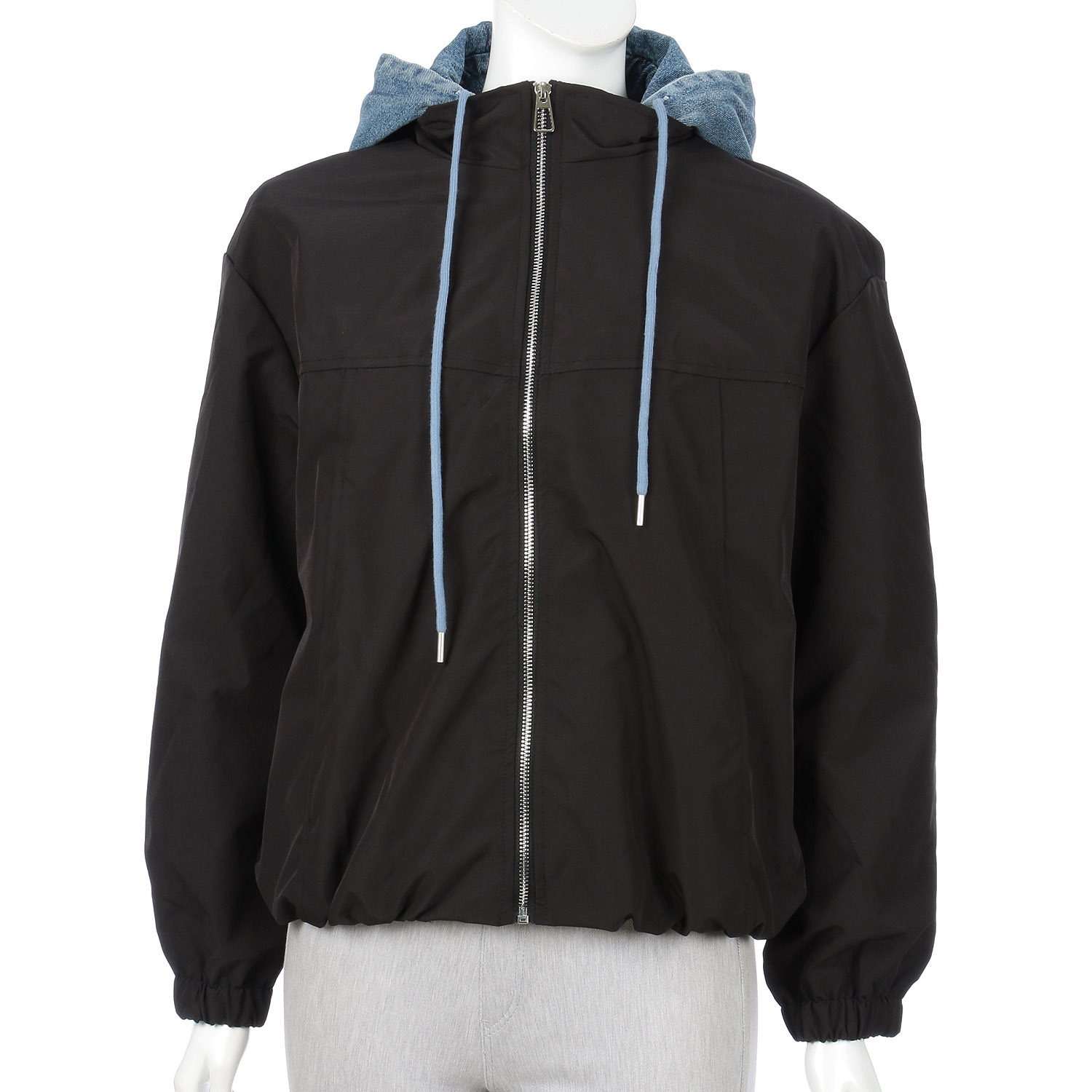 デニム布帛切替ジャケット - 画像2