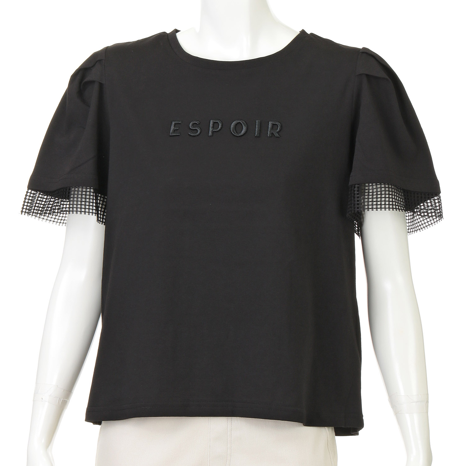 メッシュ袖刺繍Tシャツ - 画像11