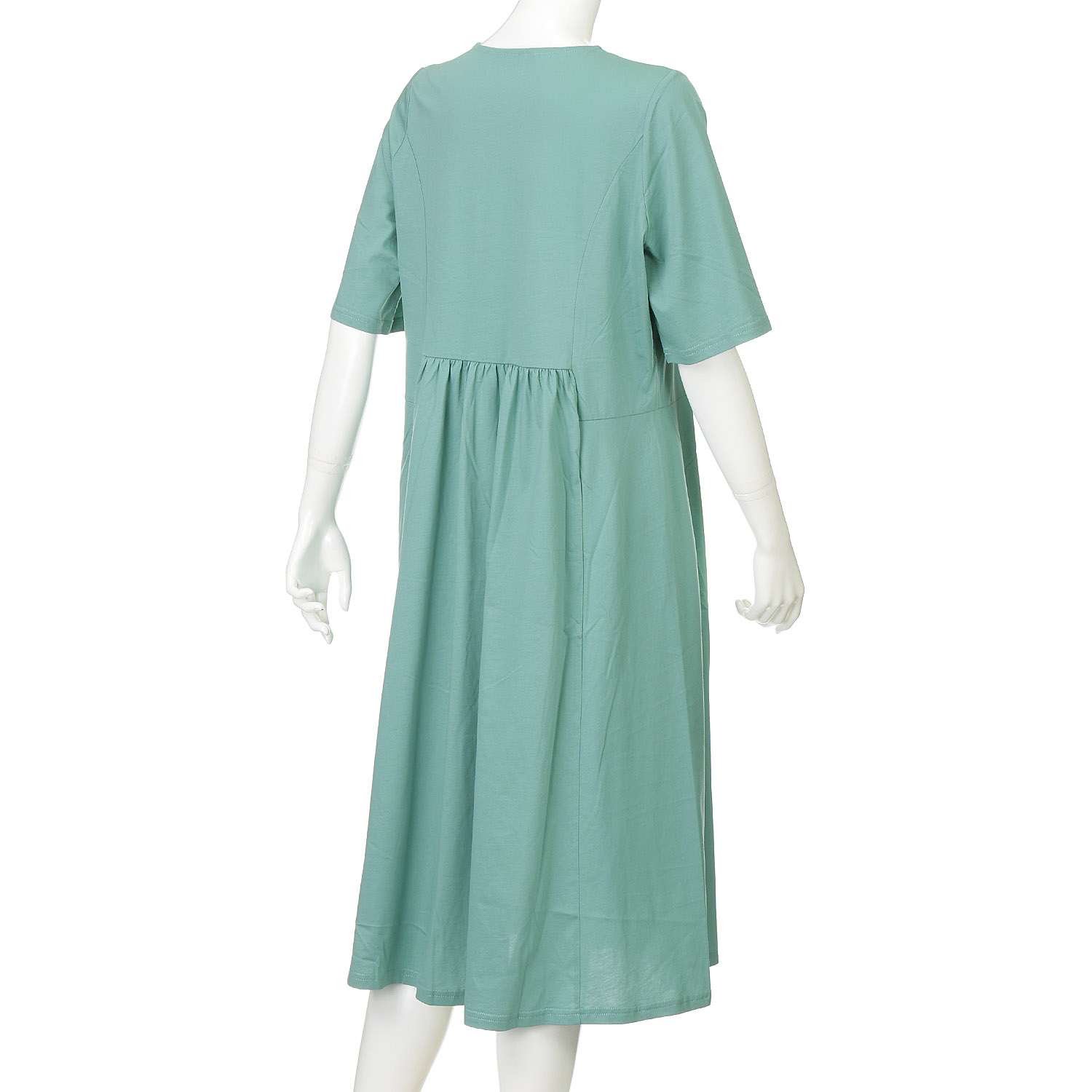 ダブルシルケットコットン100 ウエスト切替ワンピース - 画像11