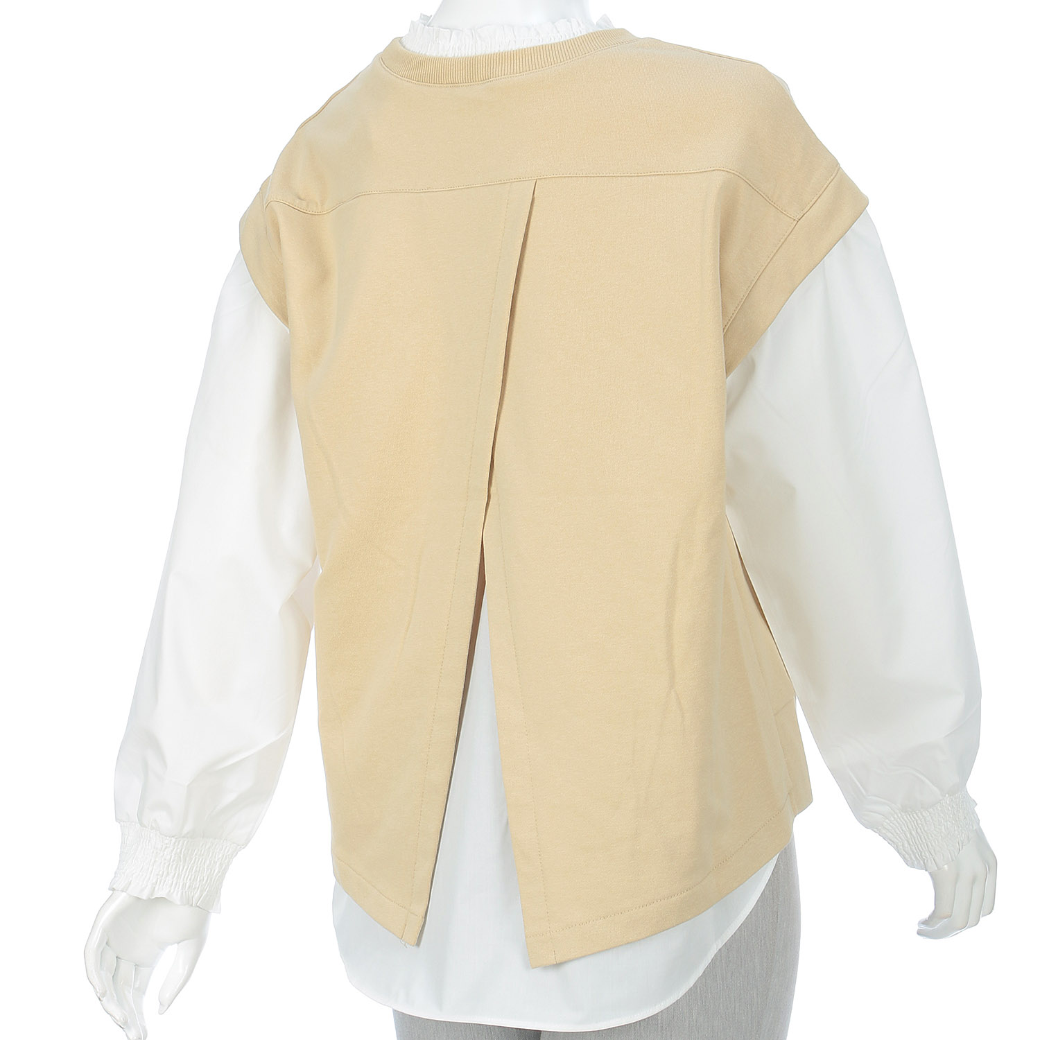 重ね着風シャーリングプルオーバー - 画像6