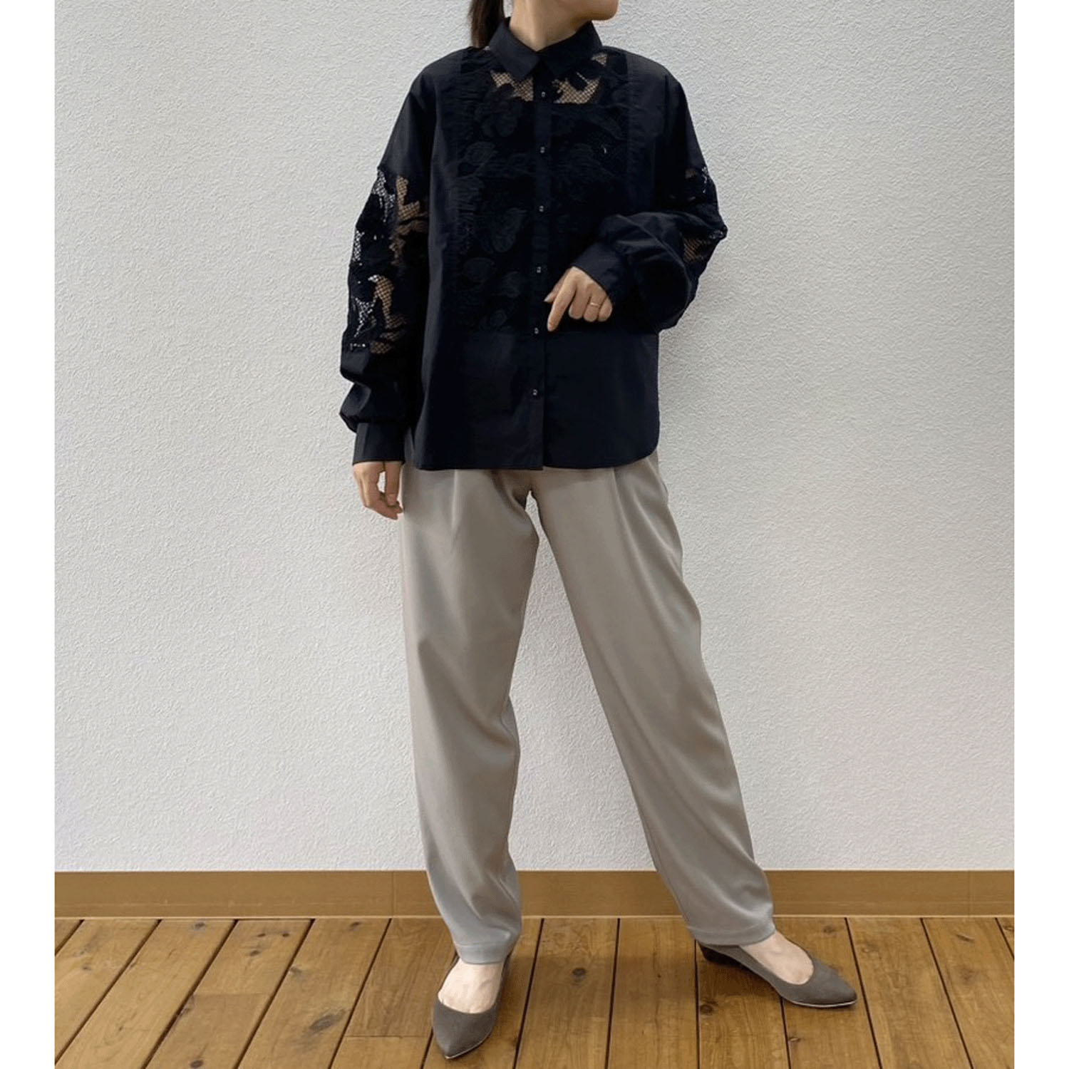 レース切替えシャツ - 画像3