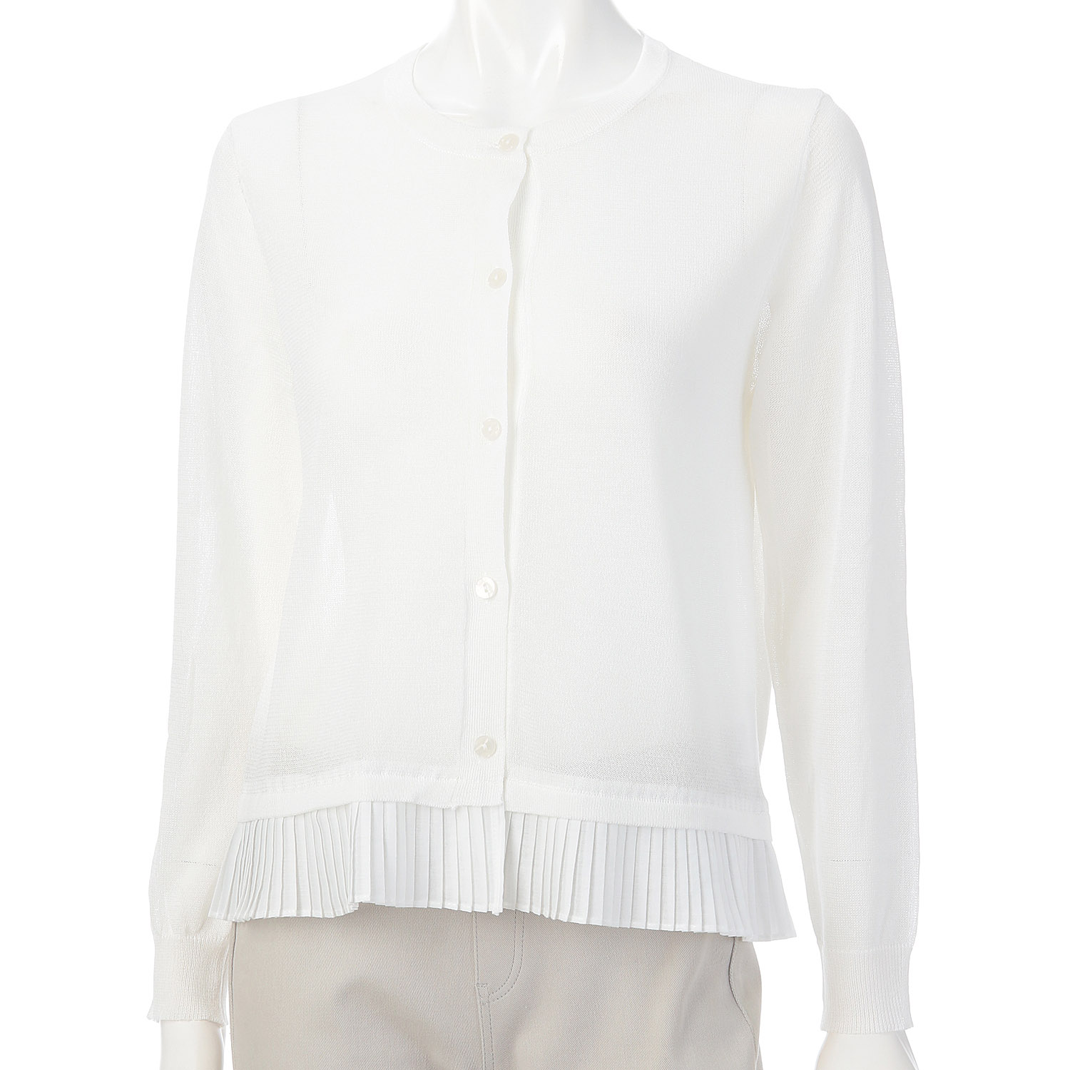 プリーツシフォン切替カーディガン - 画像2