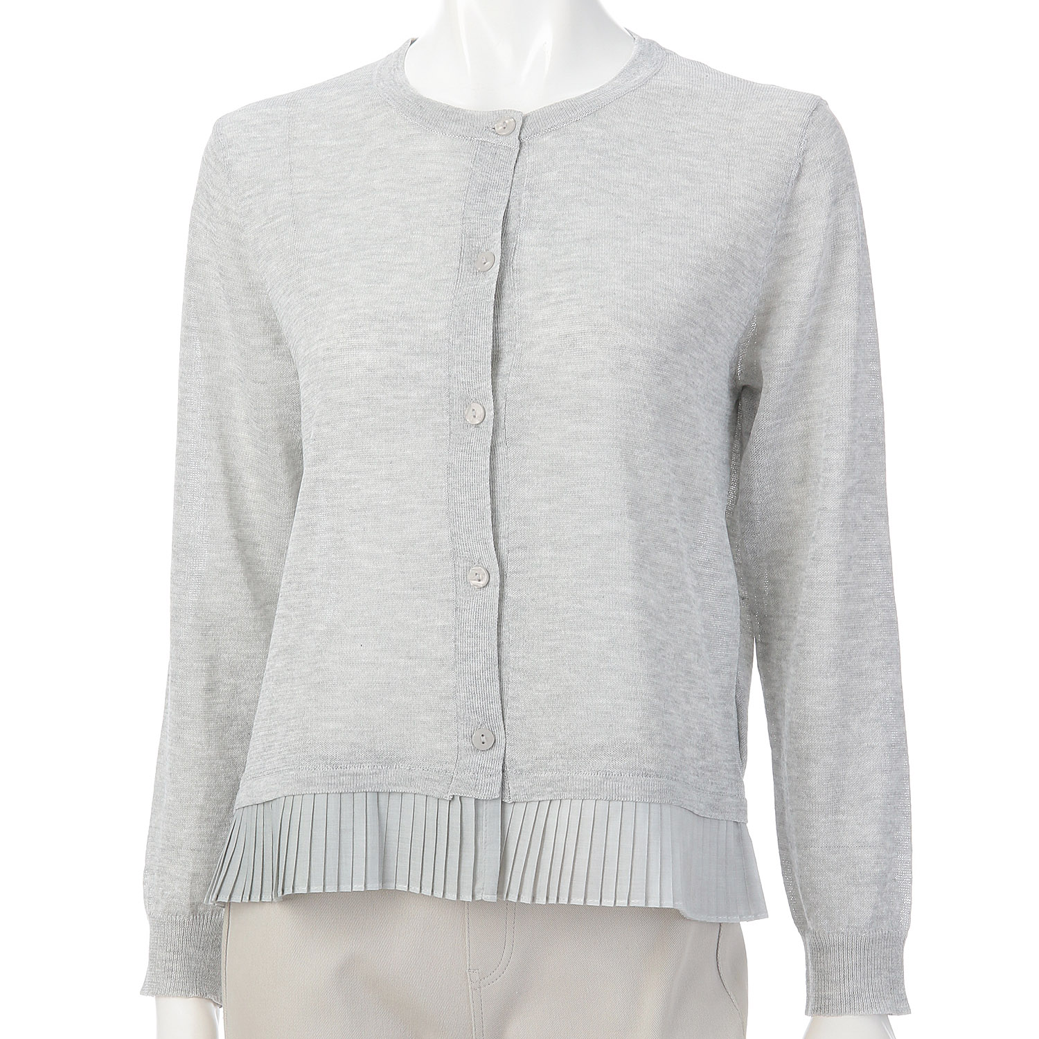 プリーツシフォン切替カーディガン - 画像3