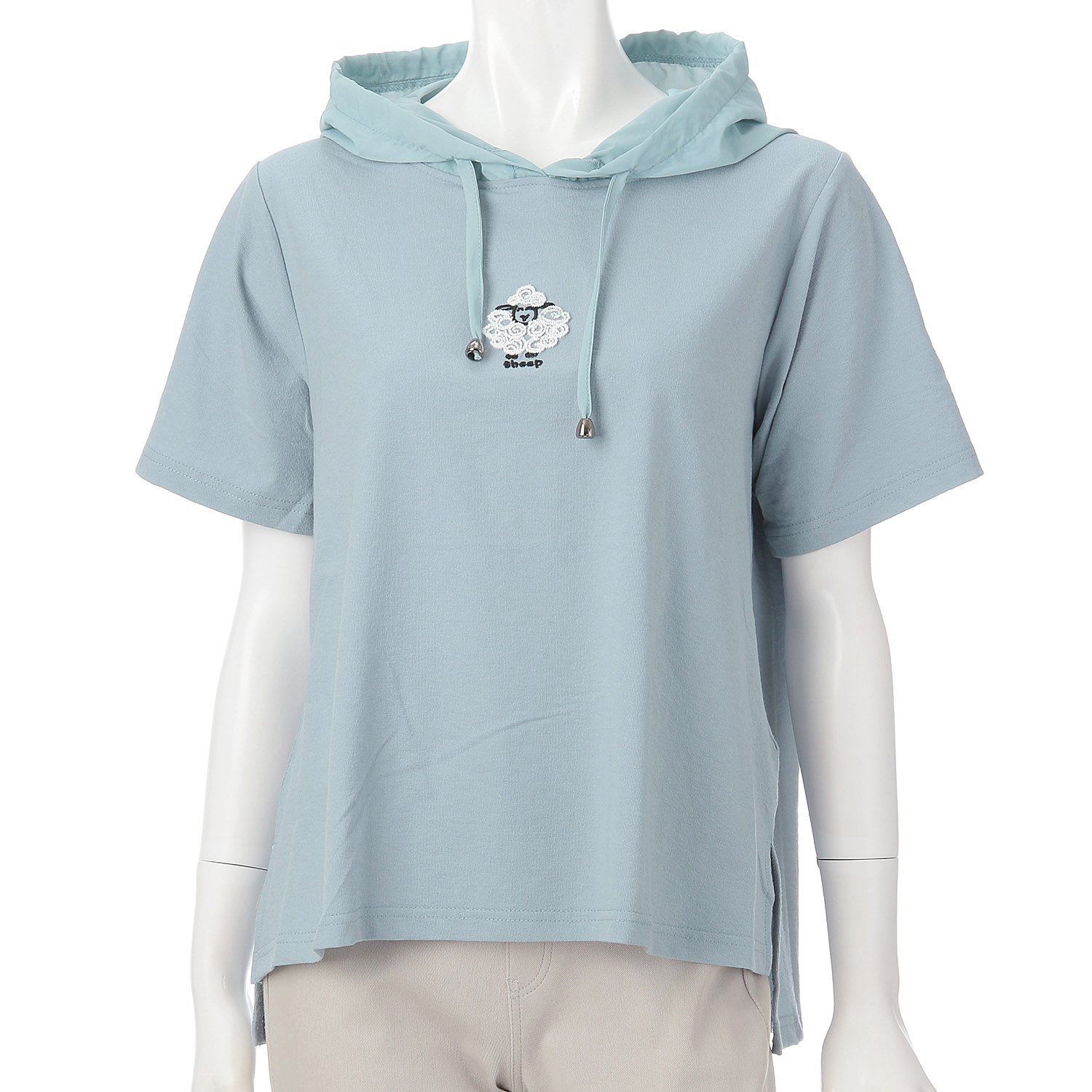 ハブラシ刺繍パーカーTシャツ - 画像4