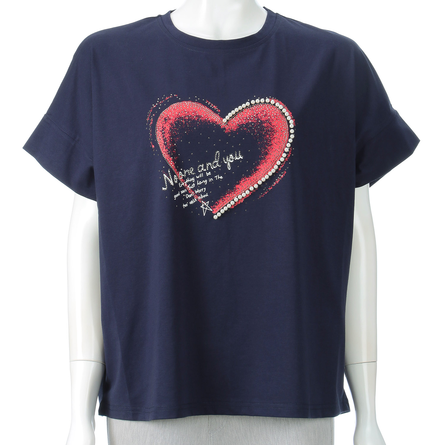 ハートプリントTシャツ - 画像3