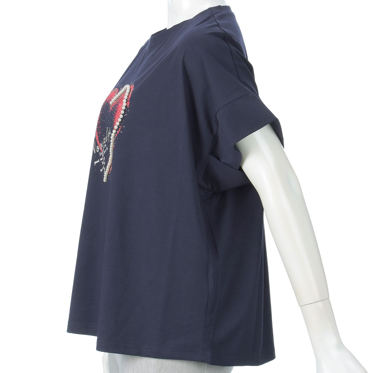 ハートプリントTシャツ - 画像4