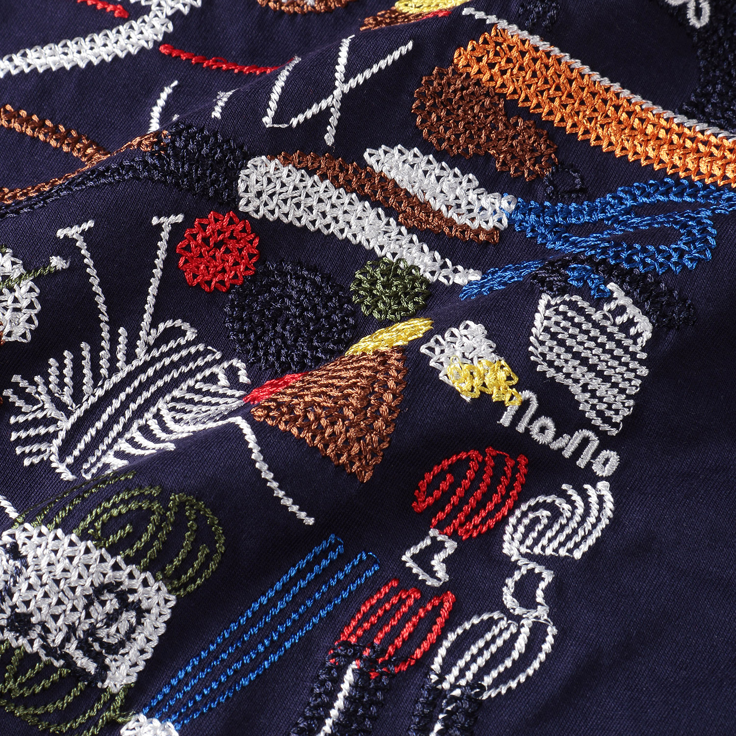 文房具刺繍レギュラー丈Tシャツ - 画像4