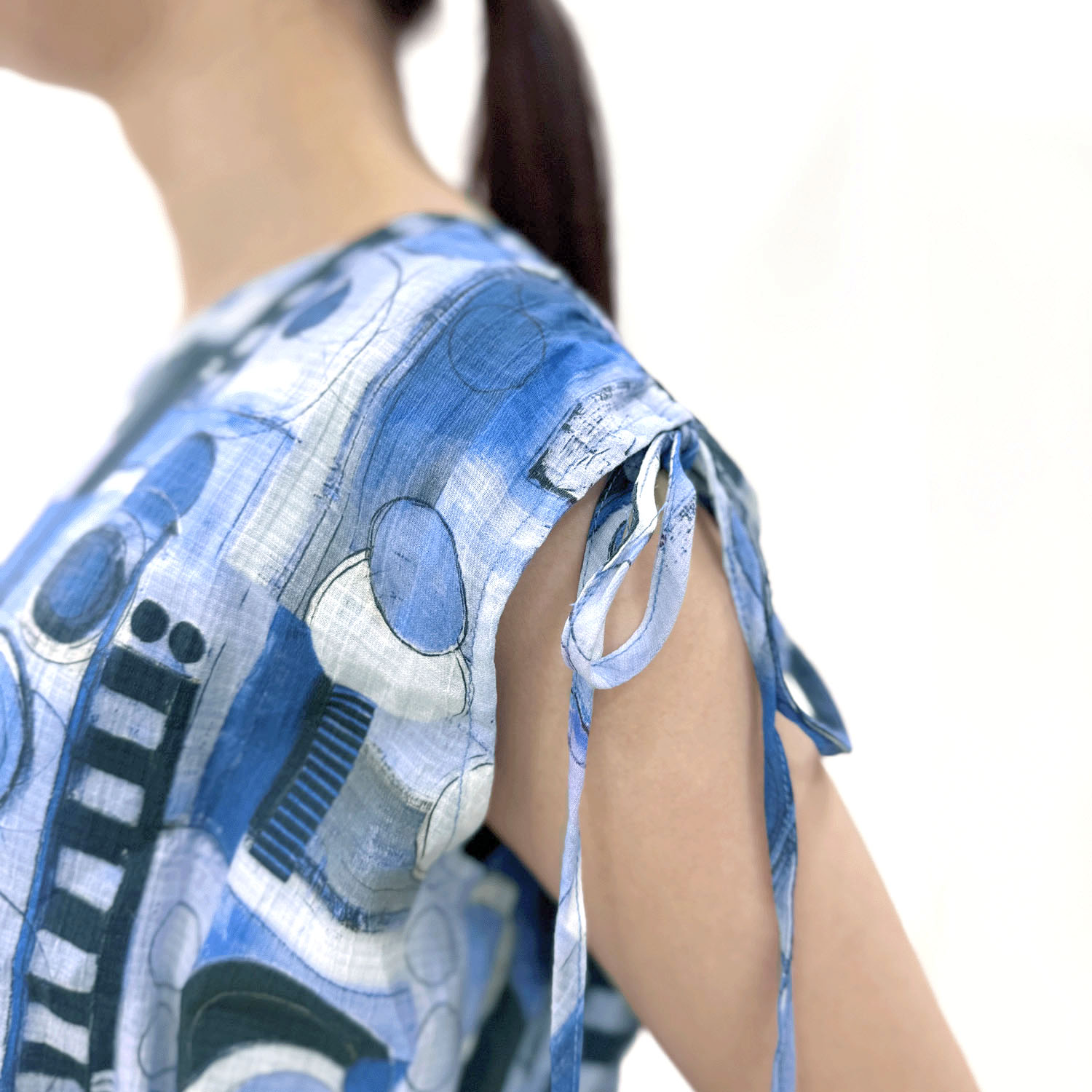 リボンギャザープリントワンピース - 画像11