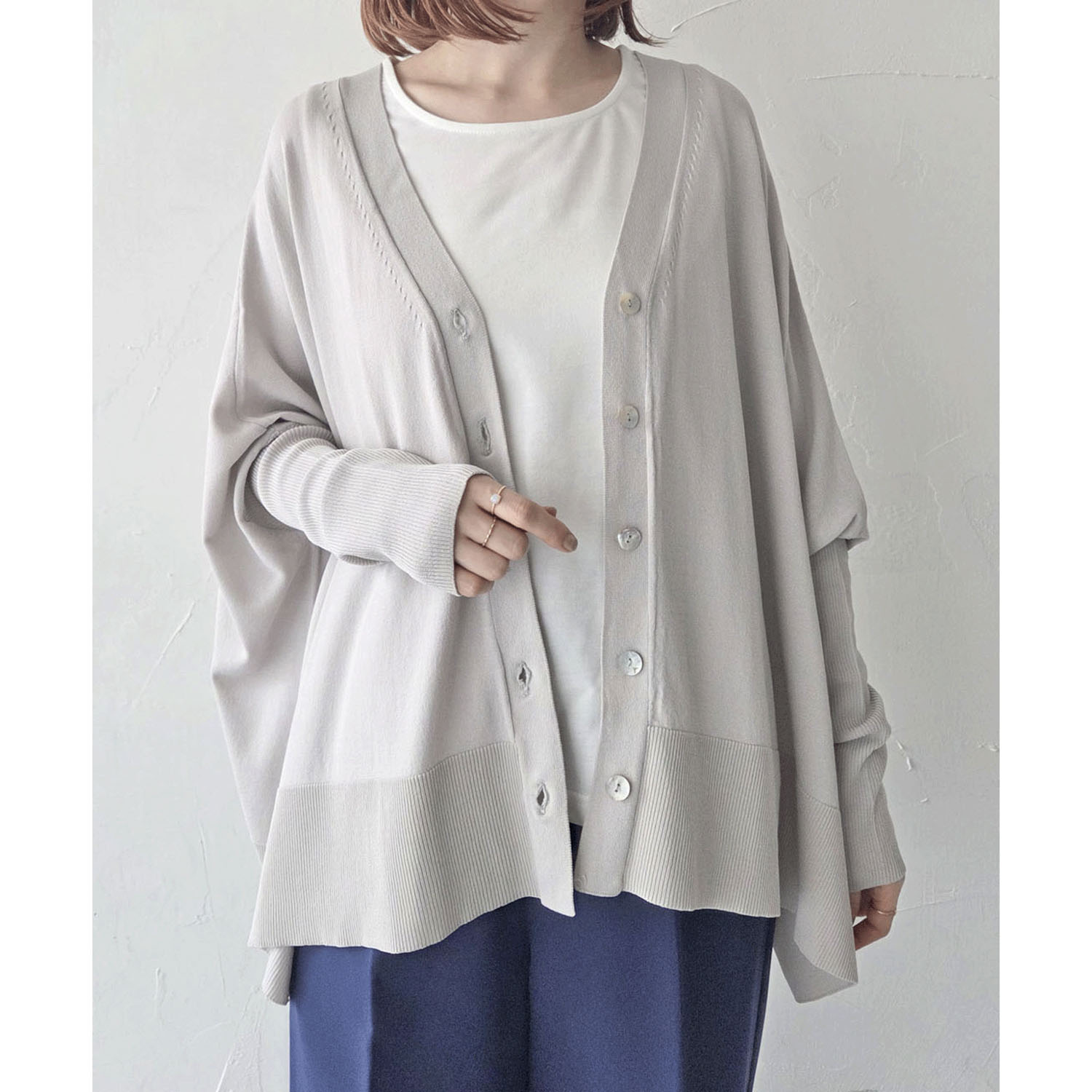 epidemique Vネックワイドカーディガン