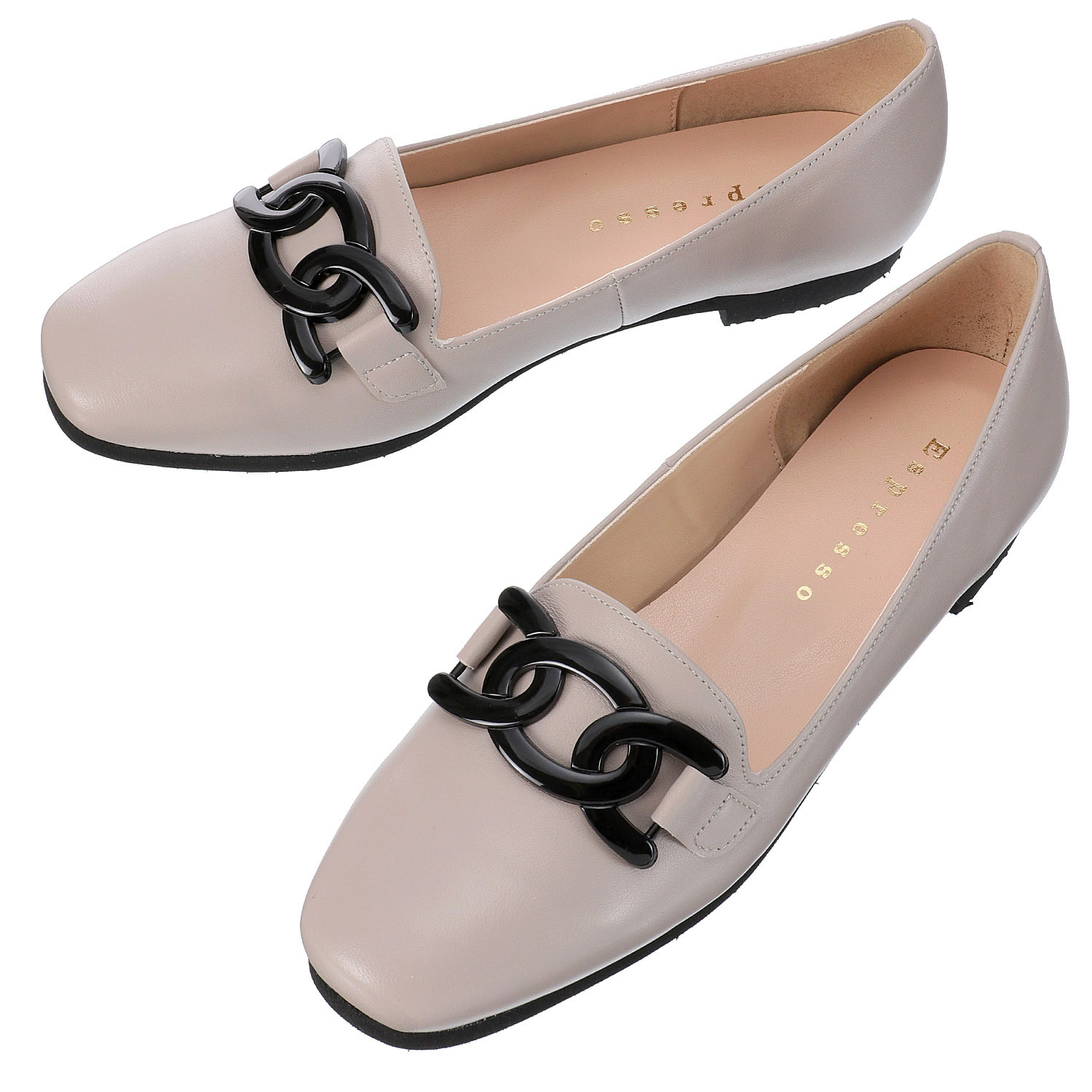 Espresso 飾り付きフラットシューズ 601 - 画像3