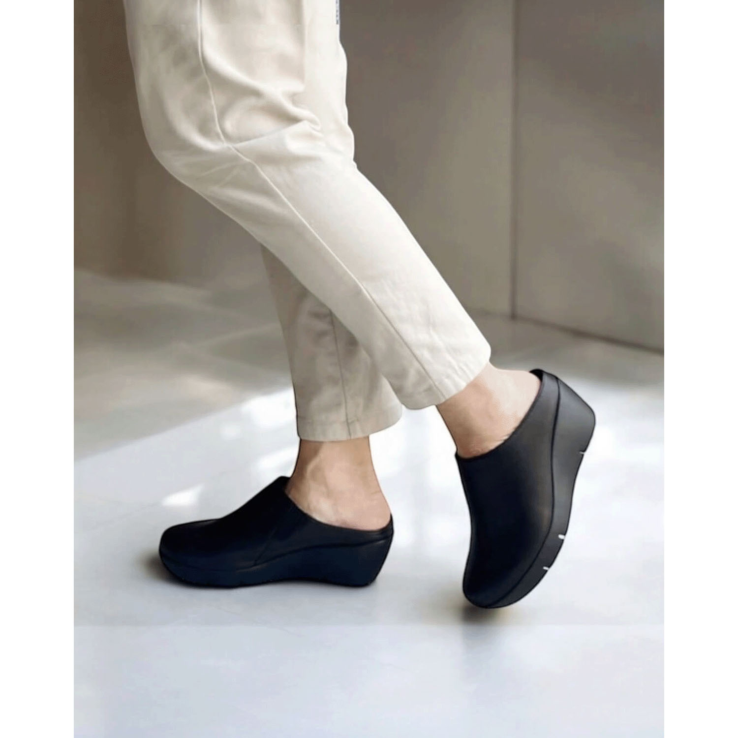 Monet 厚底ソフトレザーサボ88904 - 画像4