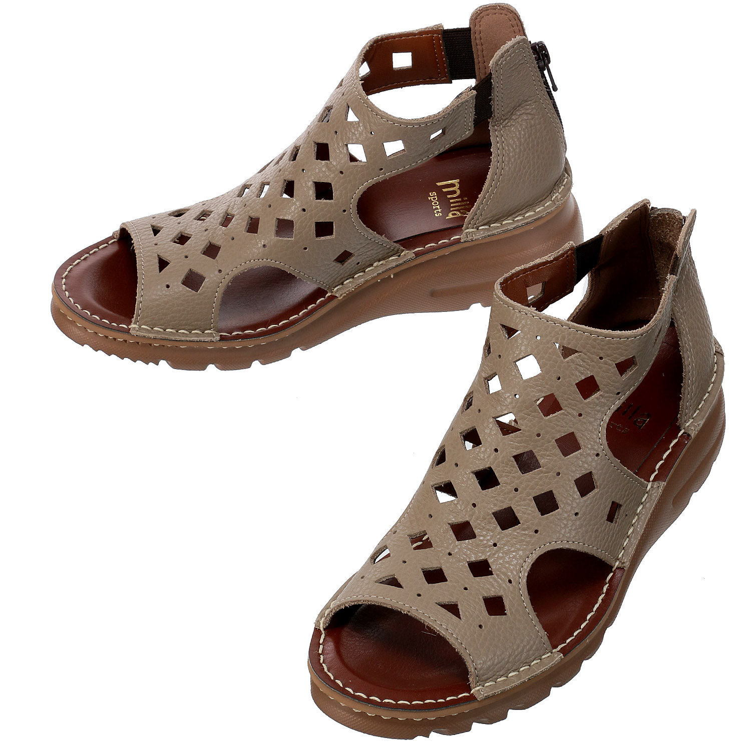 milla sports ダイヤパンチングブーツサンダル11050 - 画像2