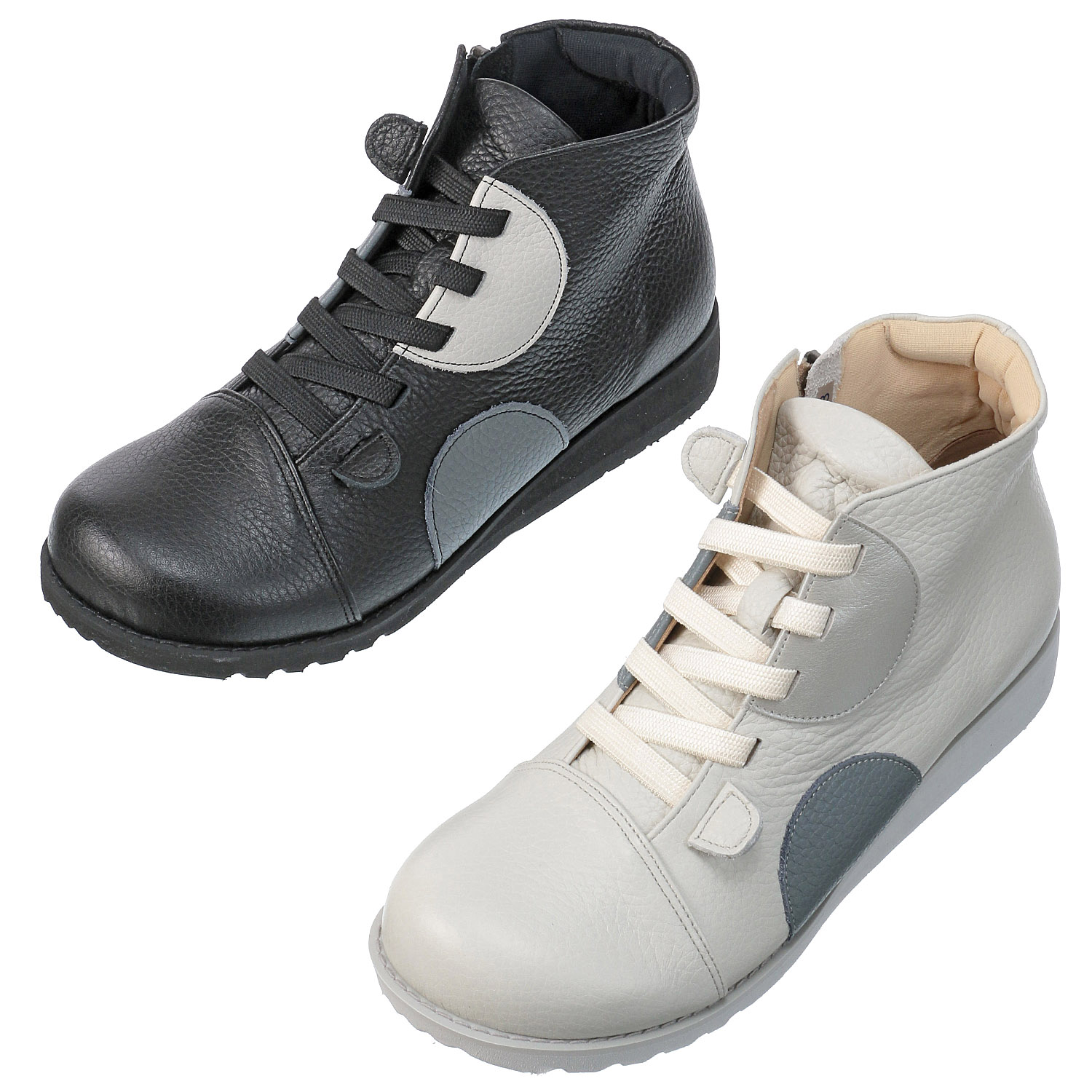 【幅広5Eシューズ】milla sports 水玉ハイカットシューズI－11 - 画像1