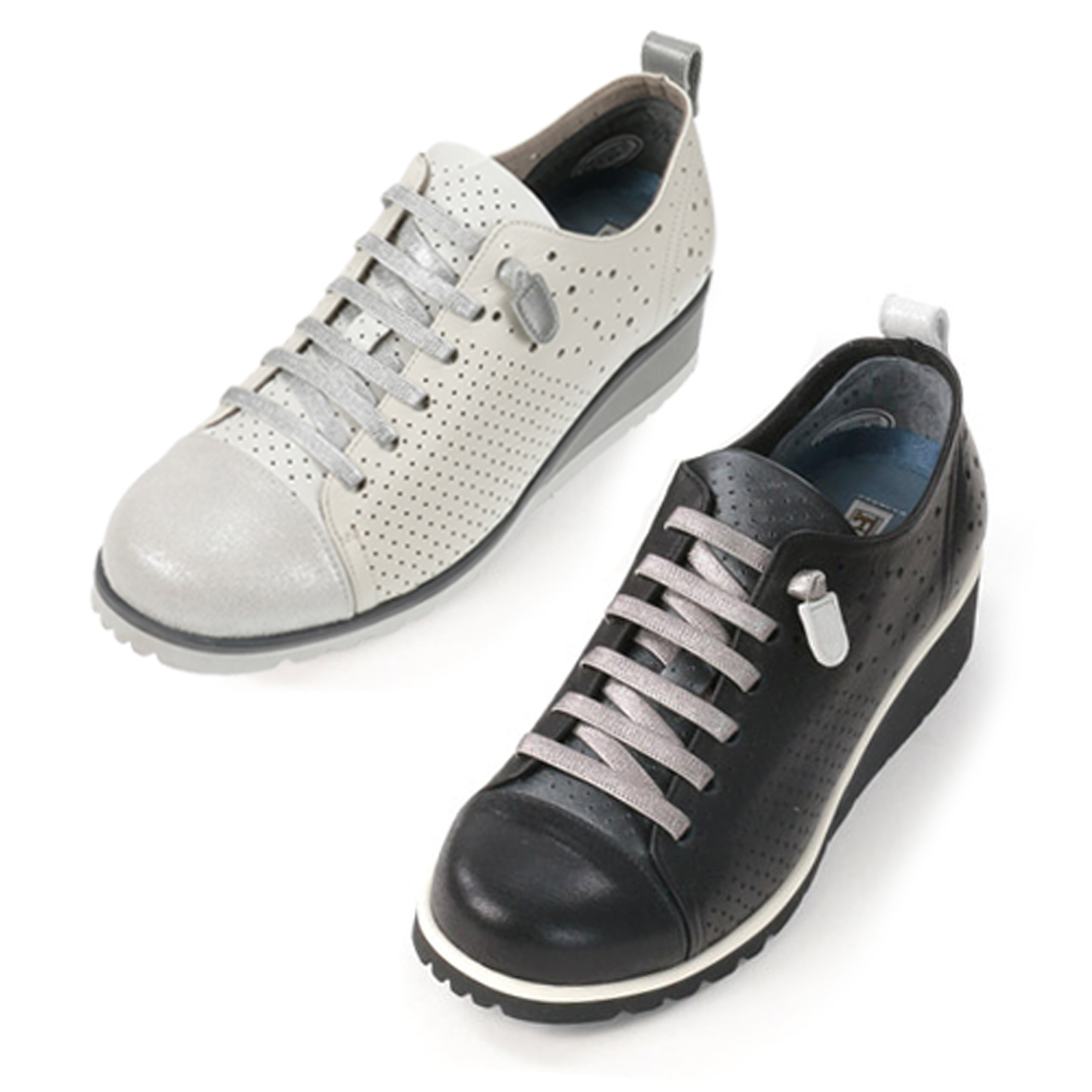 FIZZ REEN 甲ゴムレザースニーカー2410