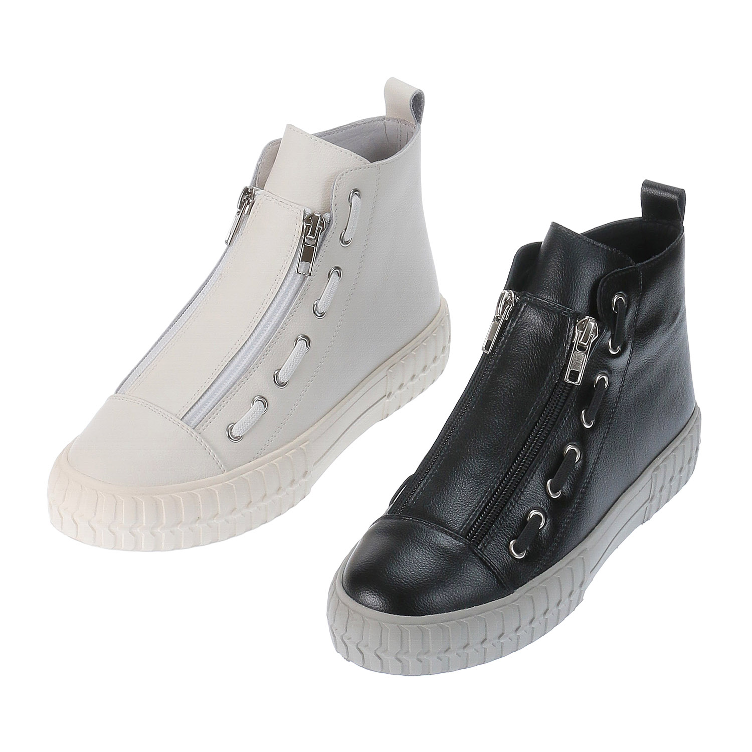 FREE TIME 両サイドファスナーシューズ3003