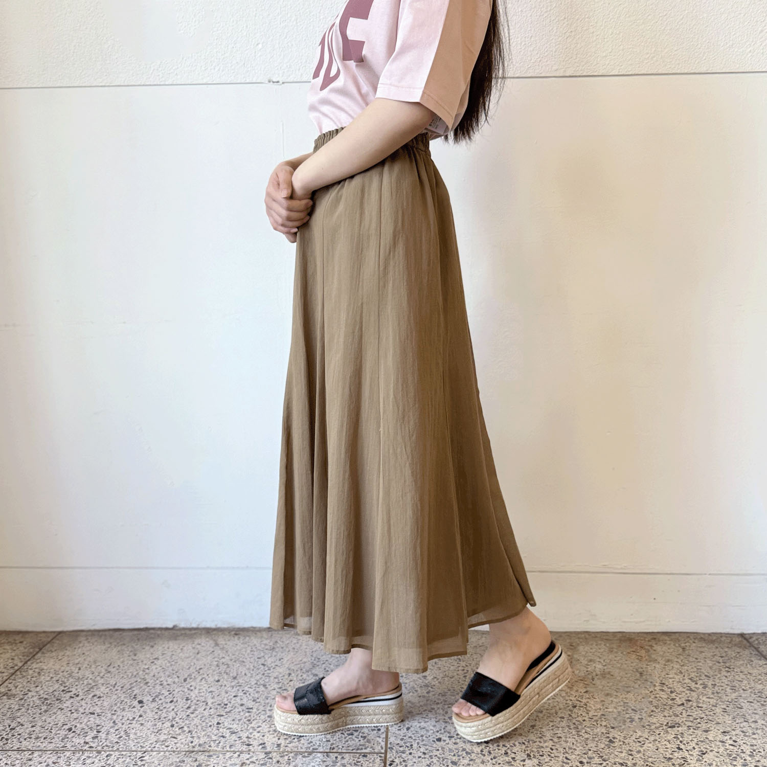 コットンシフォンスカート - 画像3