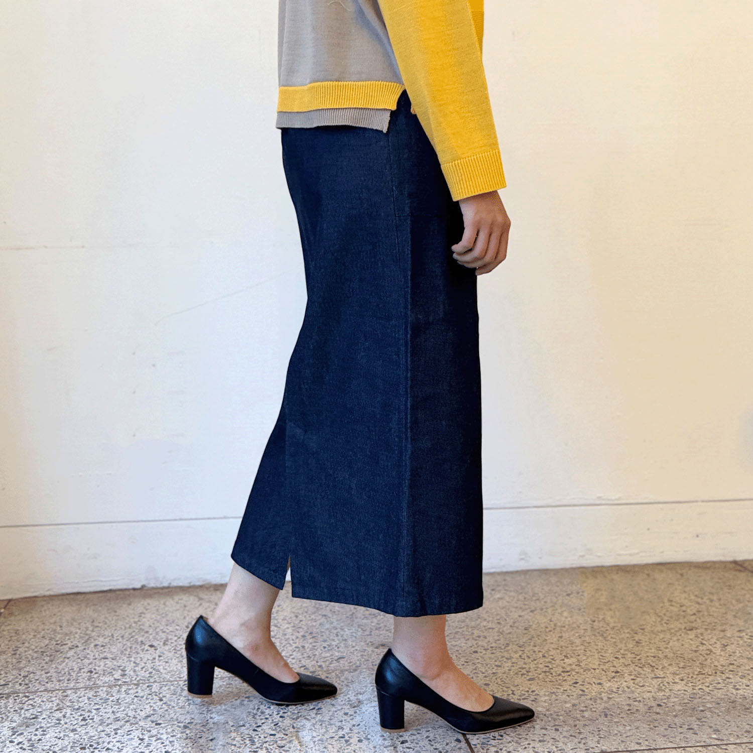 ジップデニムスカート - 画像3