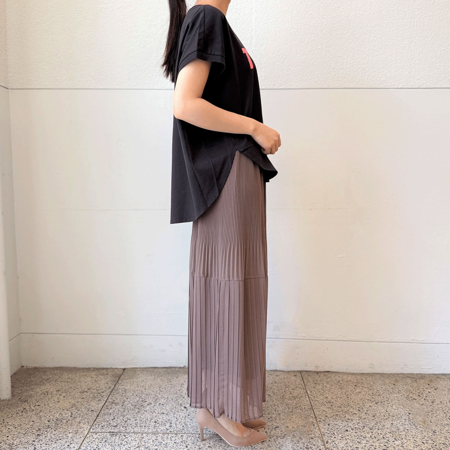 シフォンジョーゼットプリーツスカート - 画像2