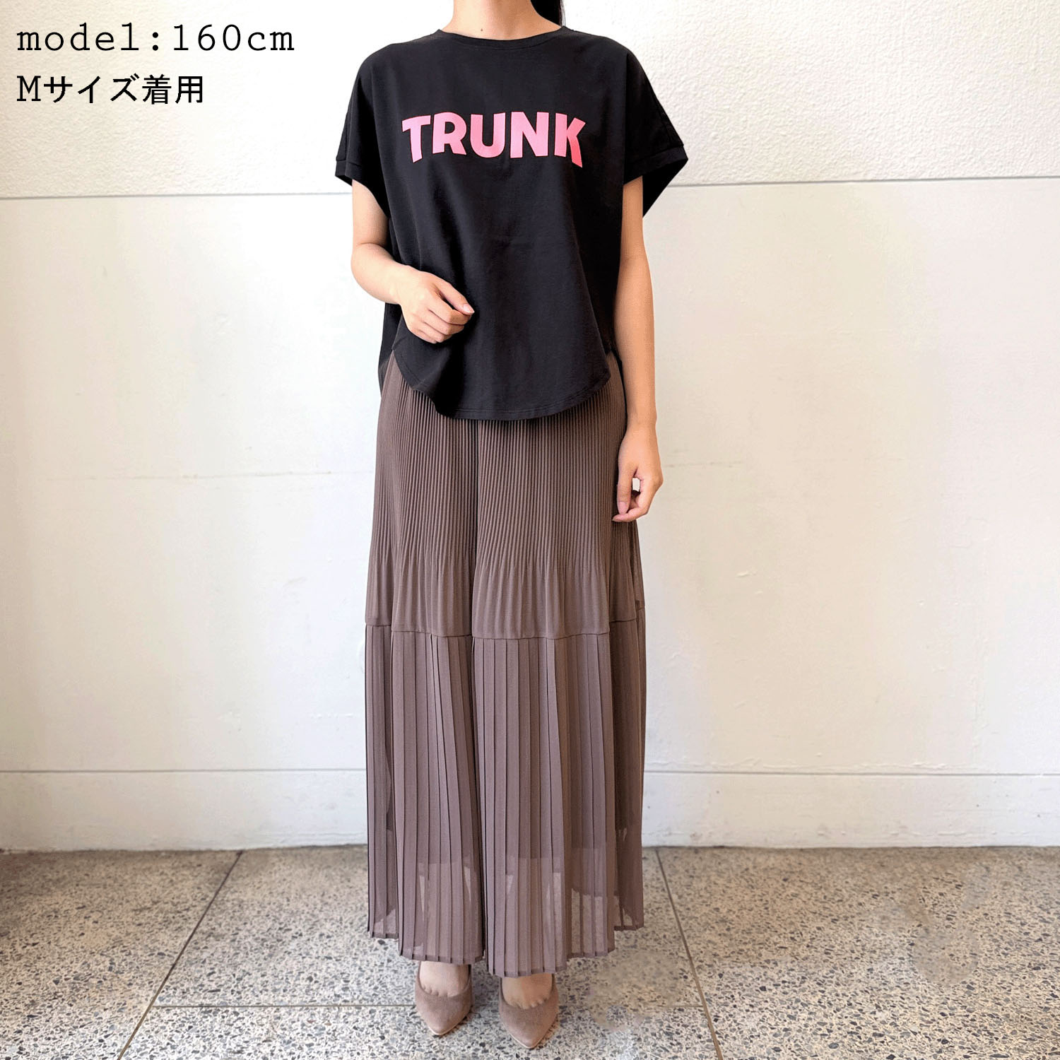 シフォンジョーゼットプリーツスカート