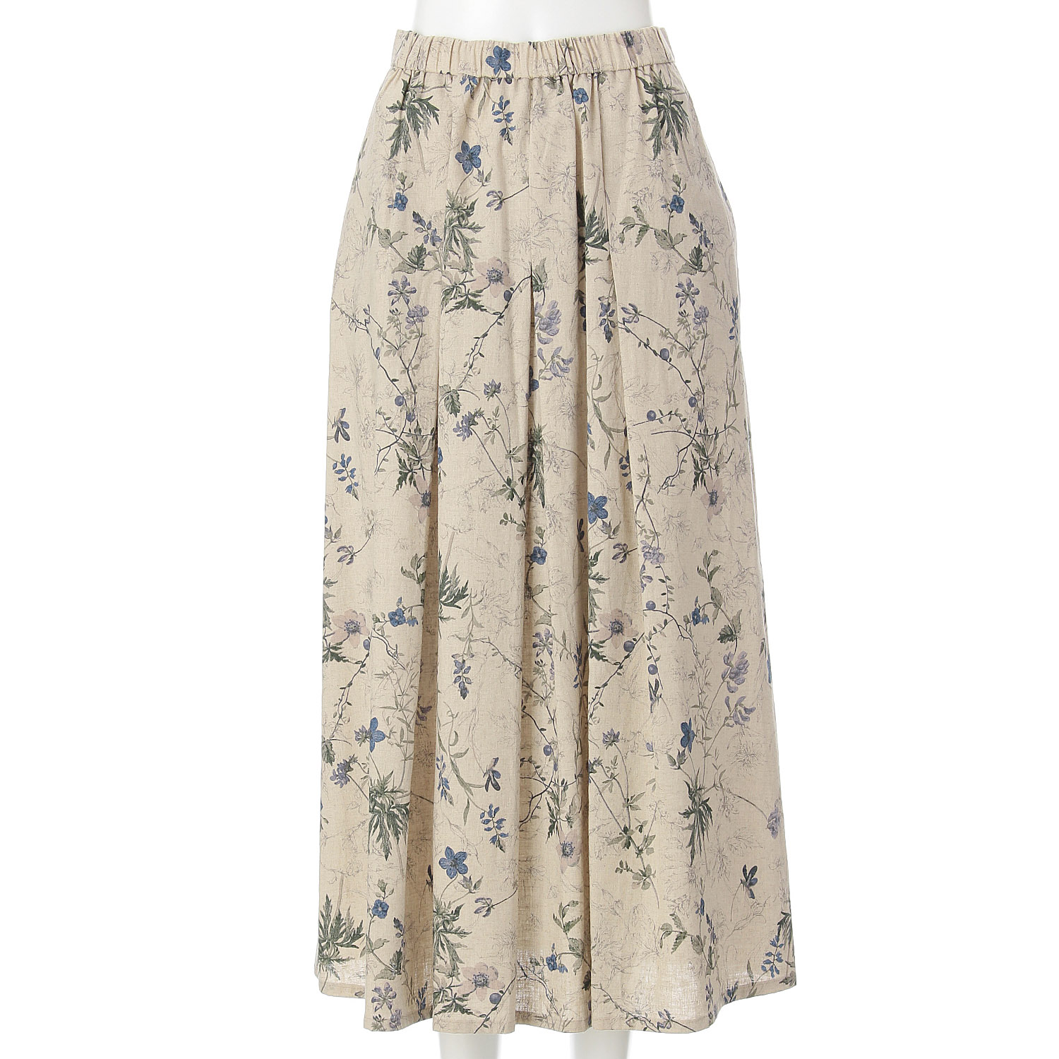 綿麻プリントスカート - 画像8