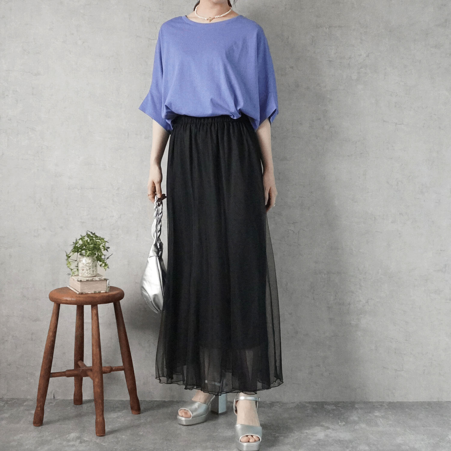 W HEART 大人チュールロングスカート - 画像19