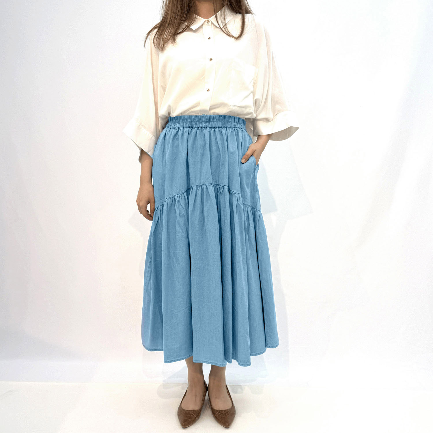 Jouir ライトオンスティアードスカート - 画像4