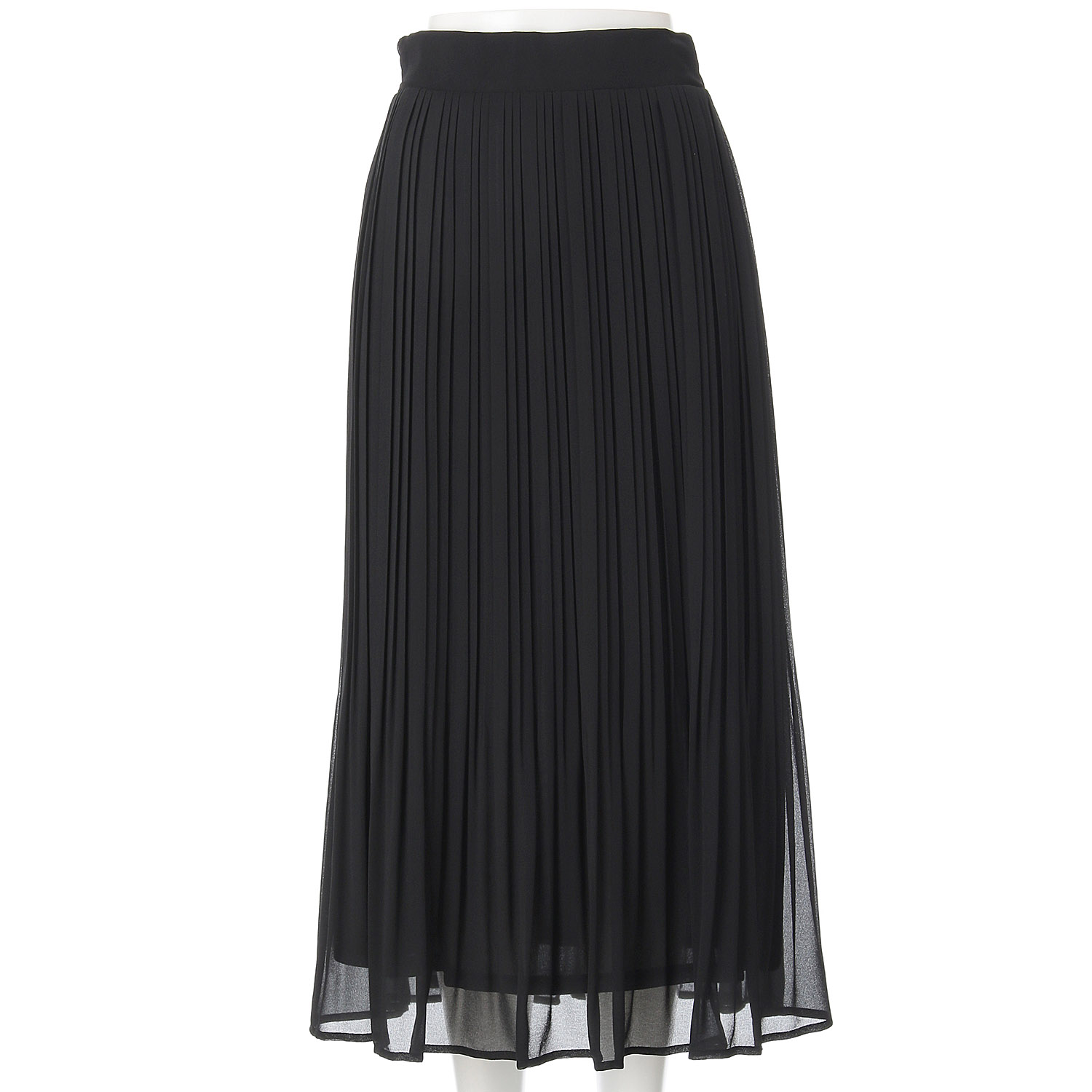 Jouir シフォン裾消しプリーツスカート - 画像4