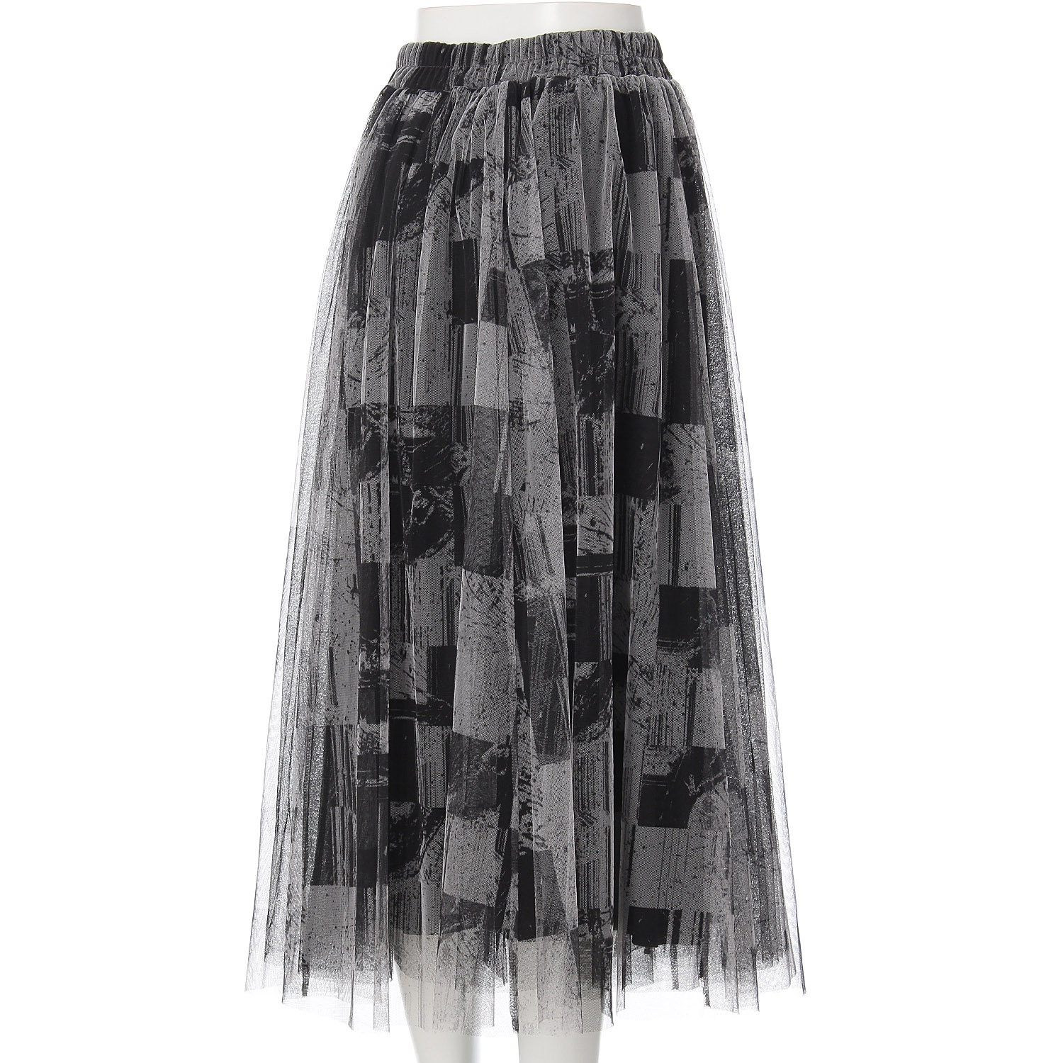 Jouir チュールプリントギャザースカート - 画像8