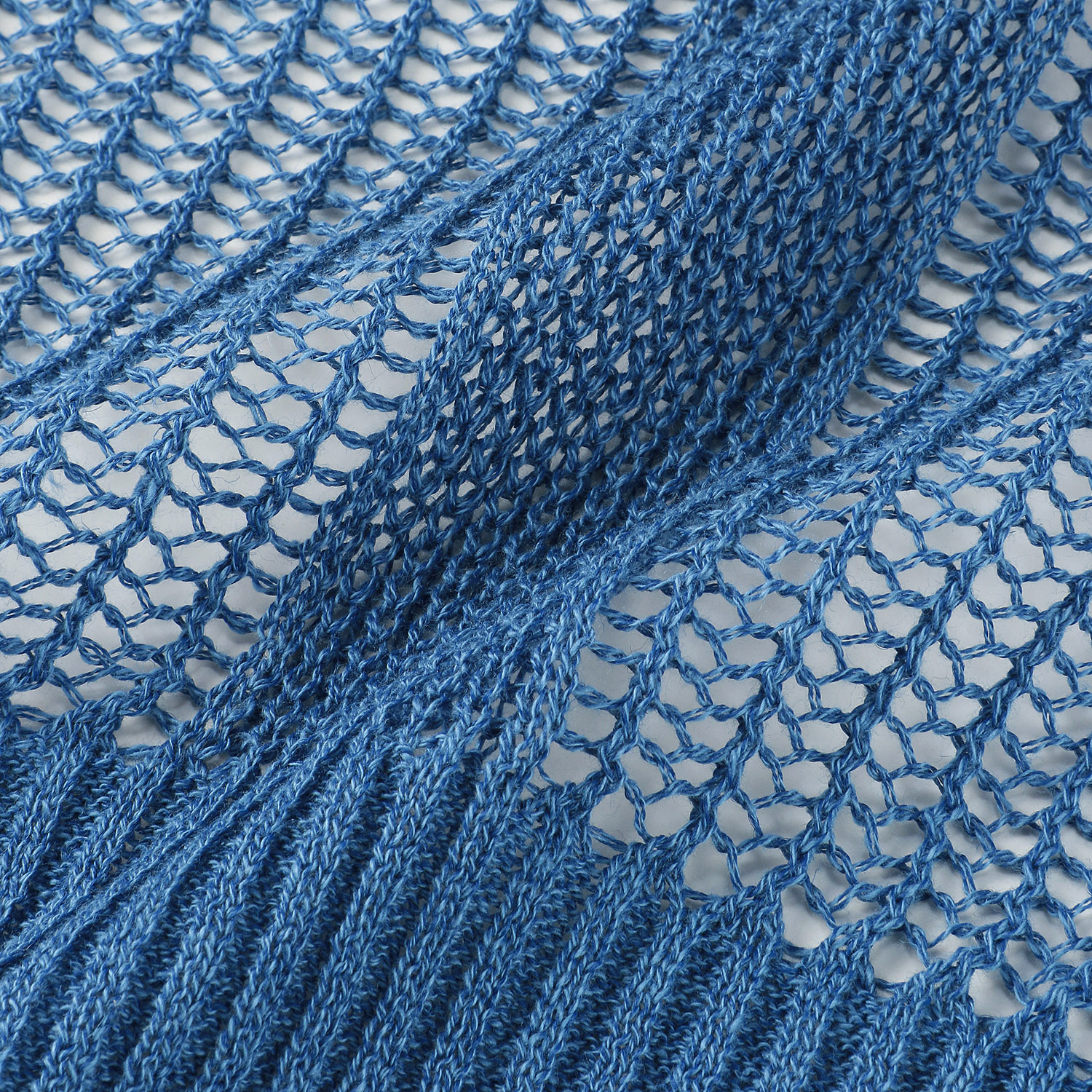 メッシュ後ろ開きレイヤードニット - 画像6