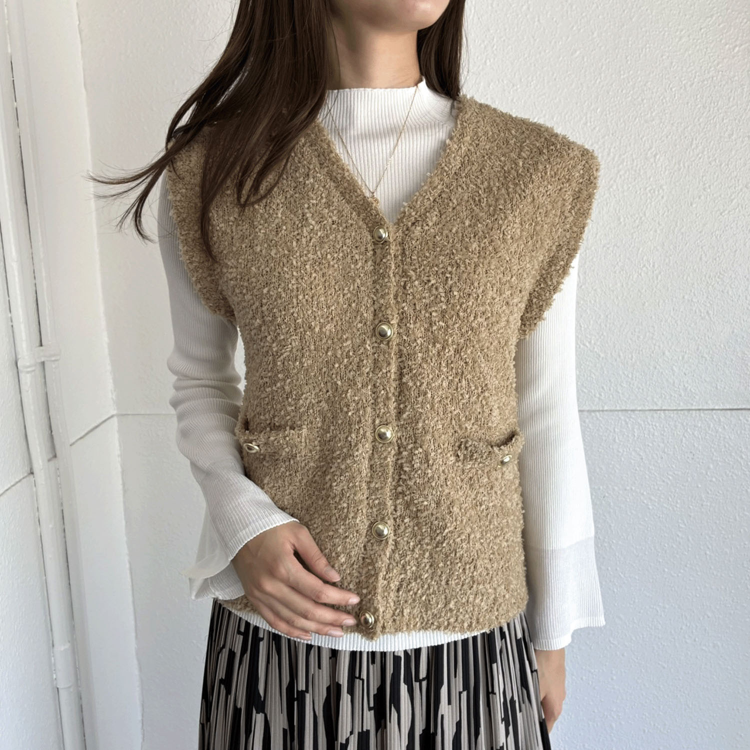 袖シアー素材使いプルオーバー - 画像4