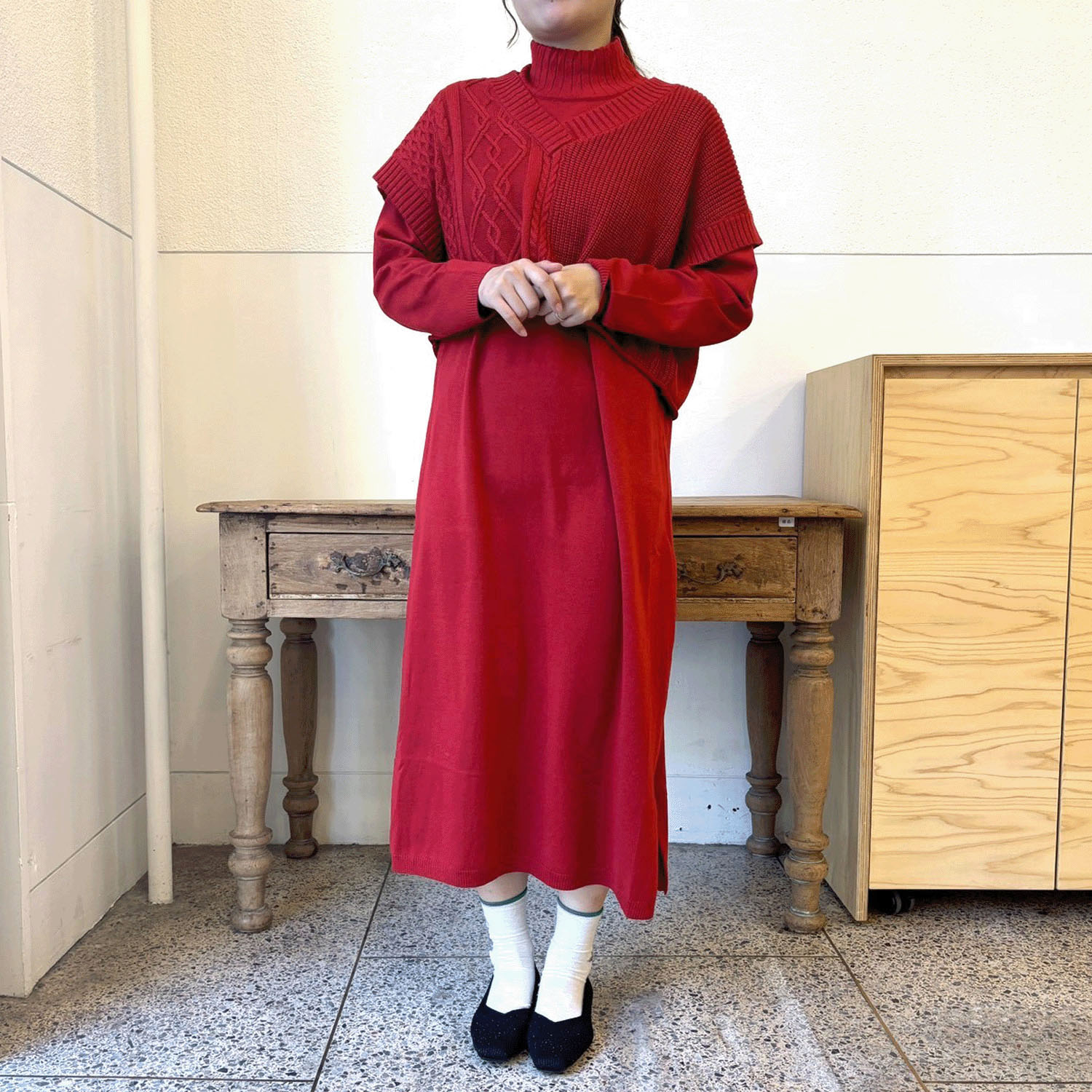 天竺ワンピースケーブル入りベストSET - 画像12