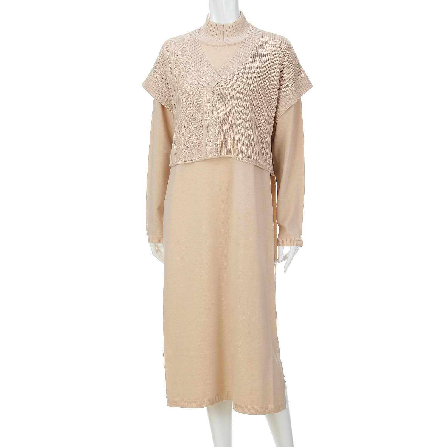 天竺ワンピースケーブル入りベストSET - 画像6