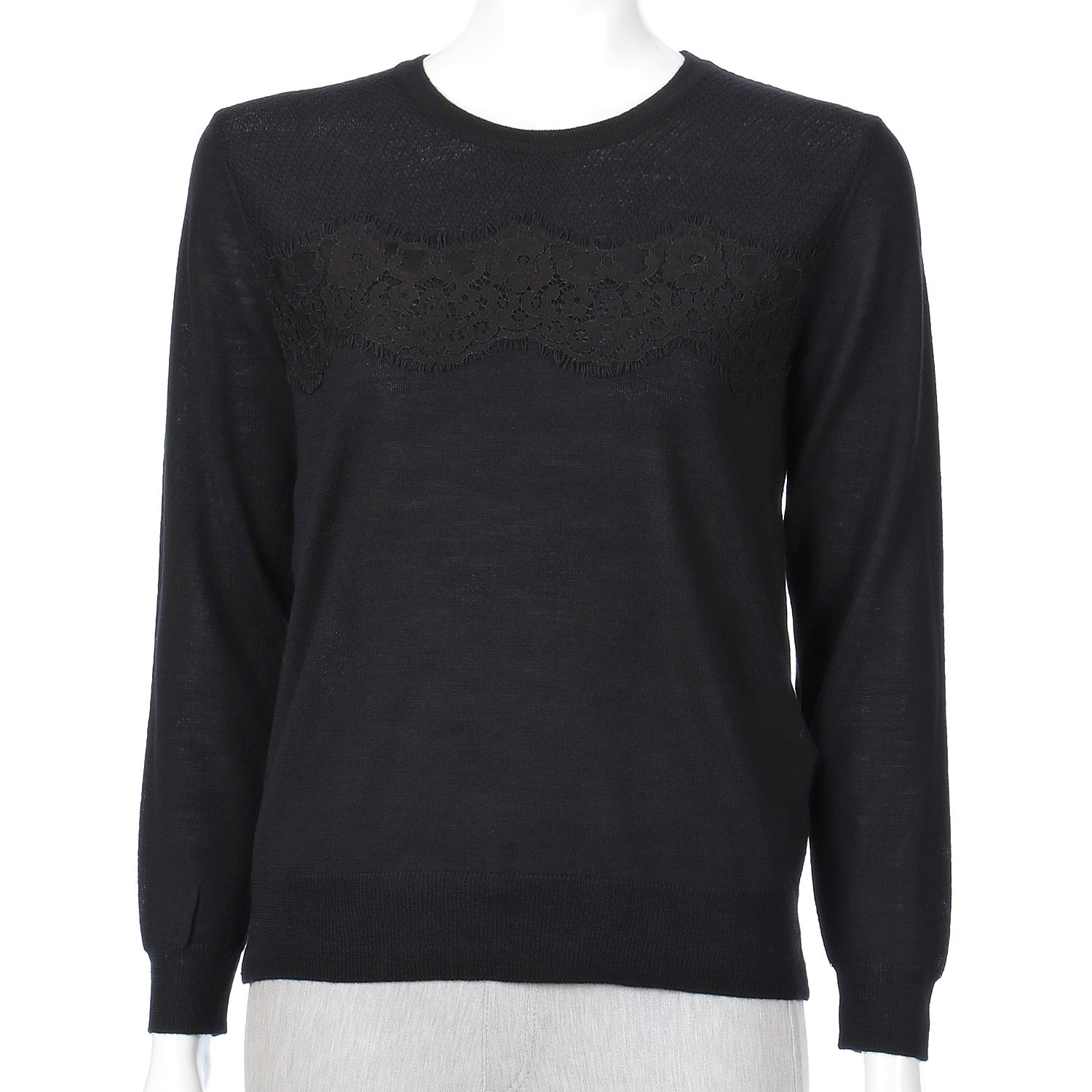 12ゲージイタリー糸 胸レースプルオーバー - 画像2