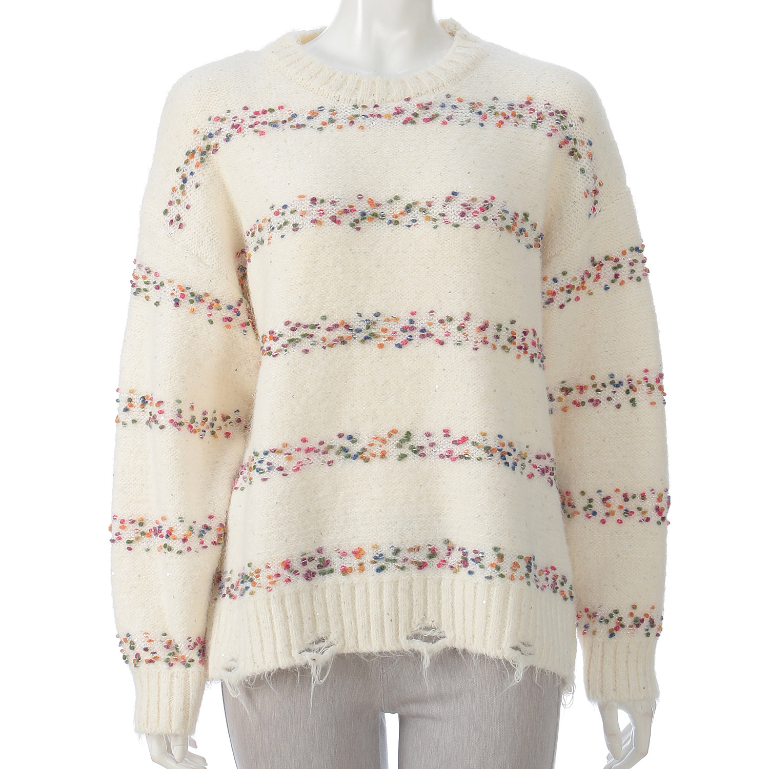 【Inst Live】ボーダーダメージニット - 画像3