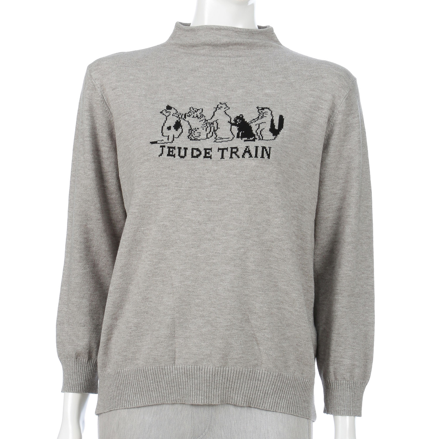 Myauris ネコ柄ニットプルオーバー