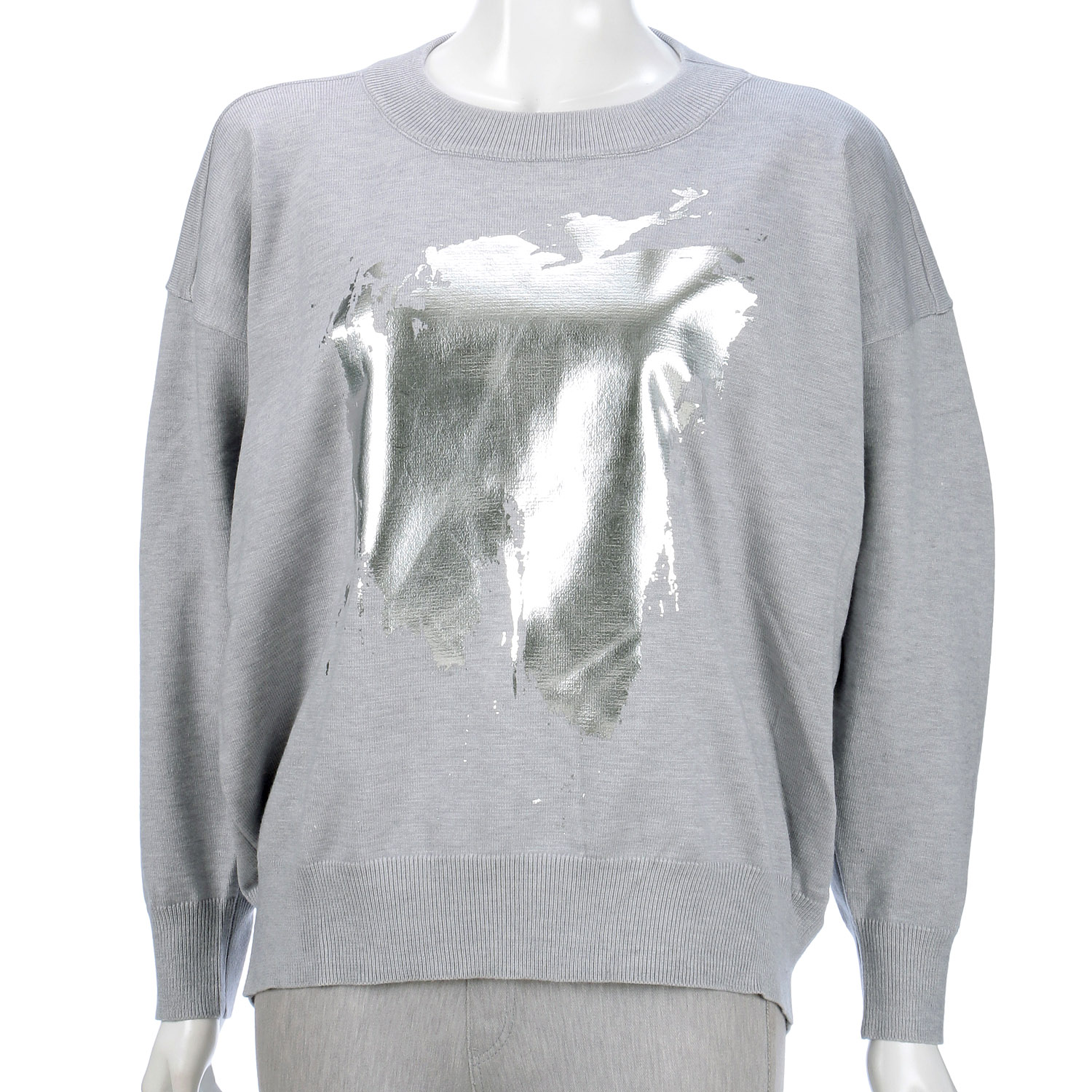 【en haut】箔プリントコクーンニット